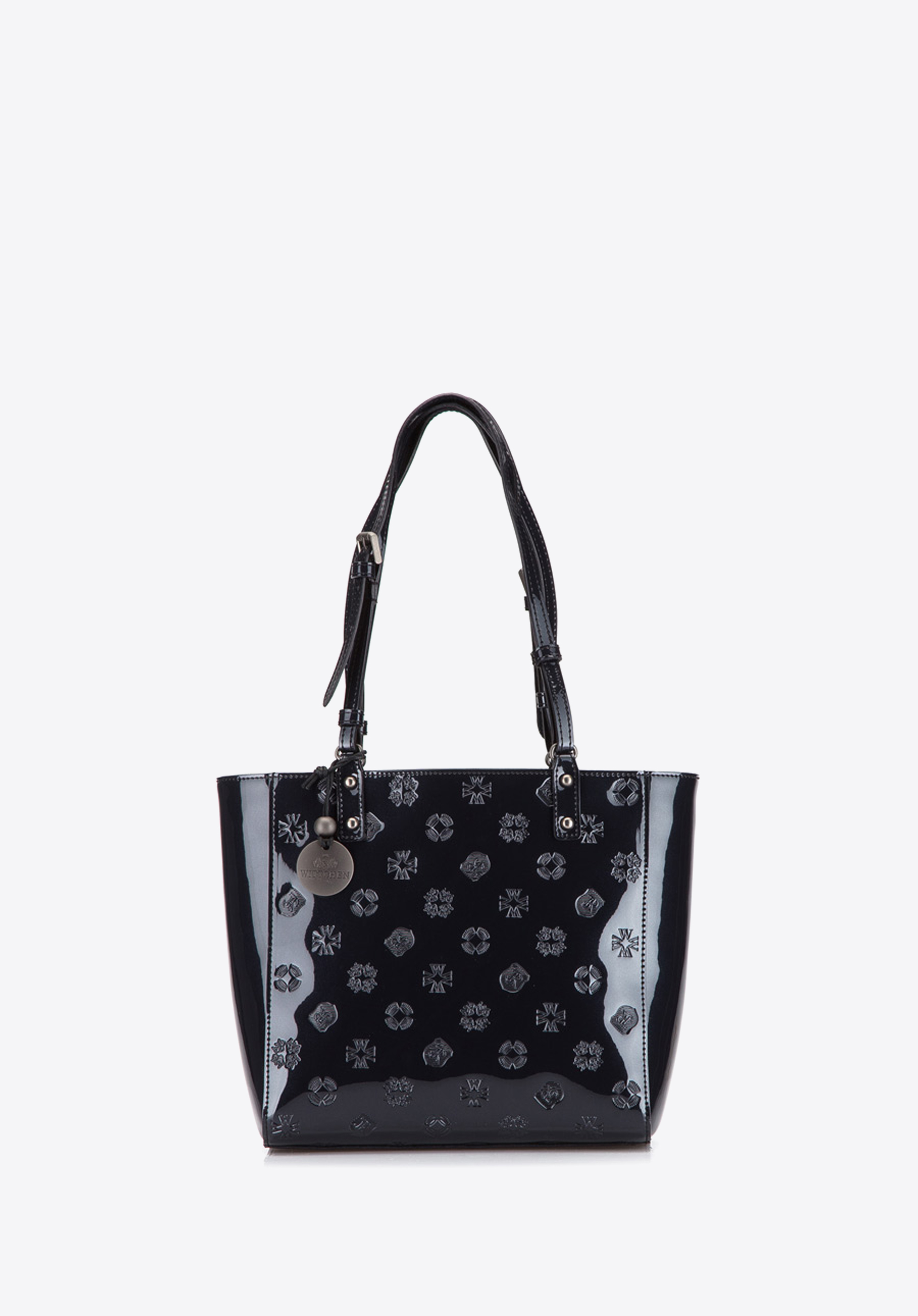 Kuferek skórzany lakierowany z monogramem