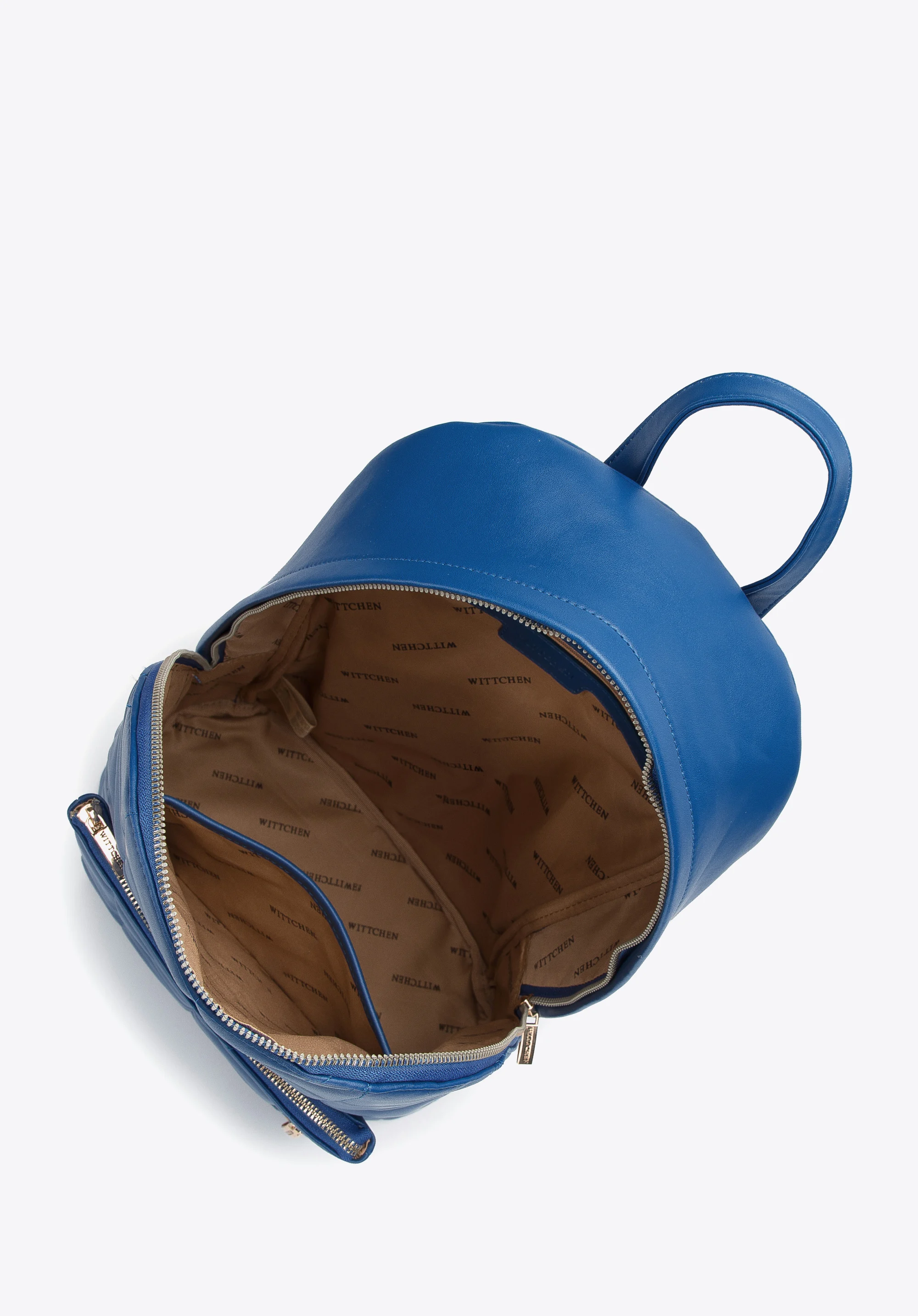 Damski plecak z pikowanej ekoskóry duży