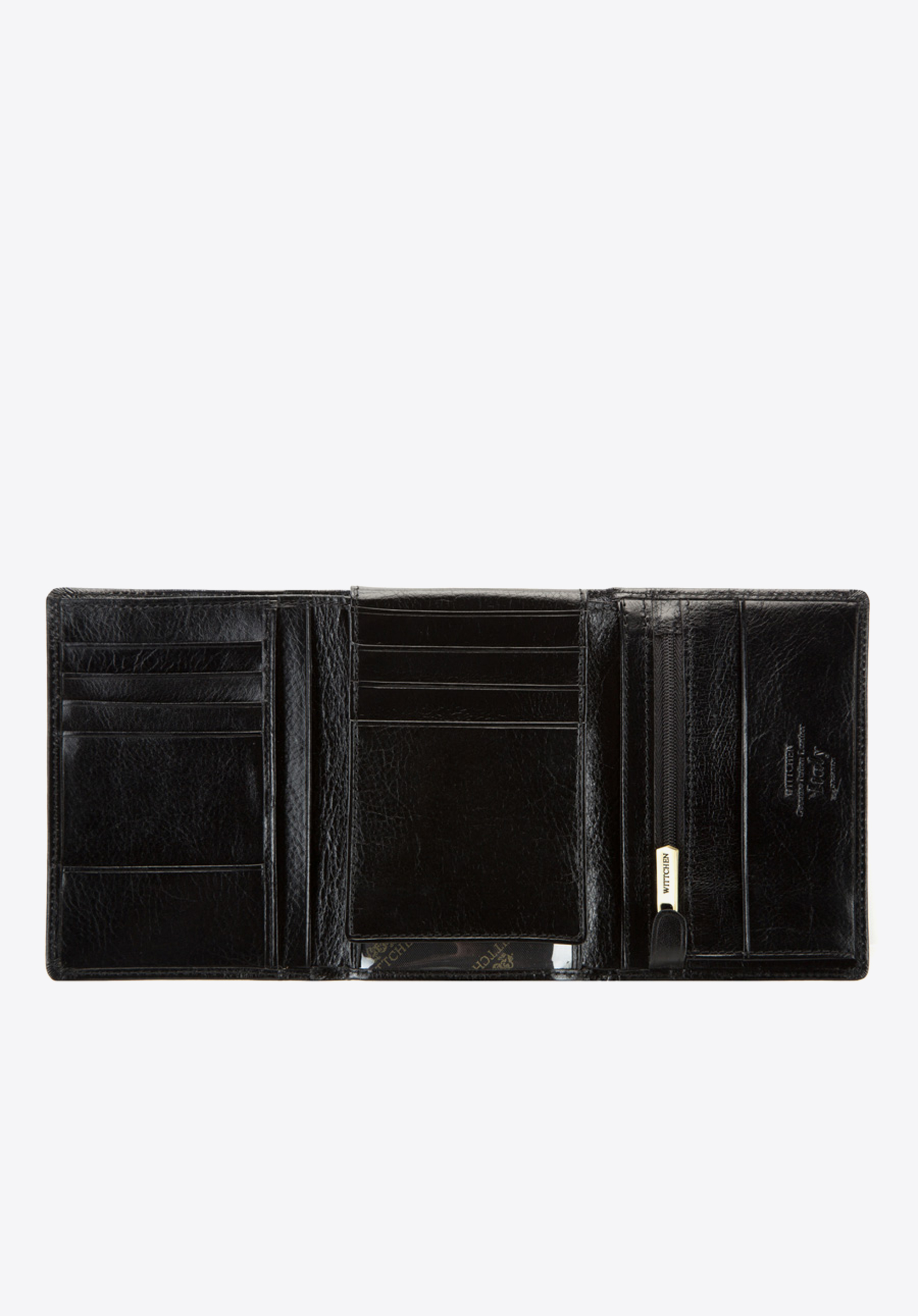 Męski portfel skórzany z wysuwanym panelem