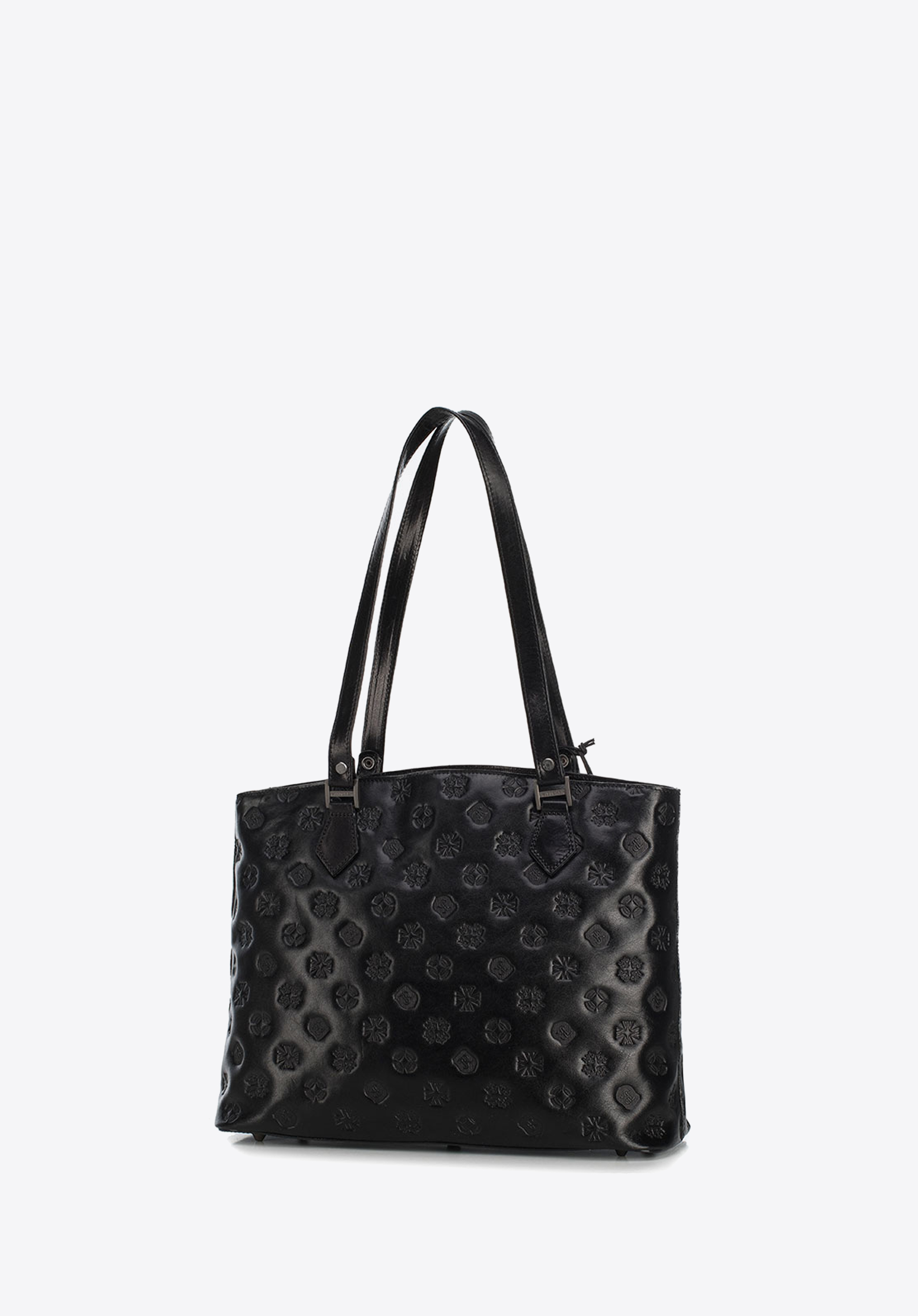 Torebka shopperka skórzana wytłaczana