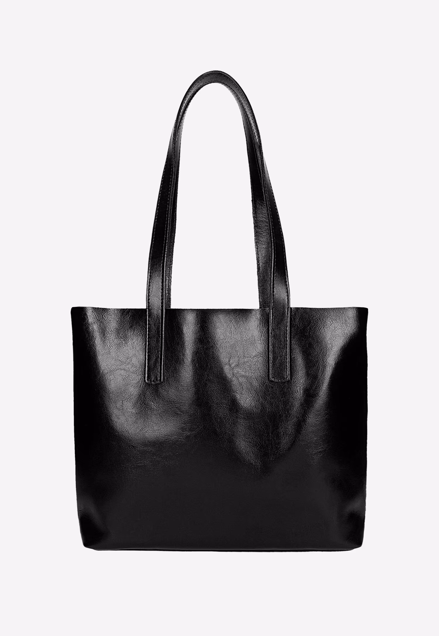 Skórzana bordowa shopperka damska