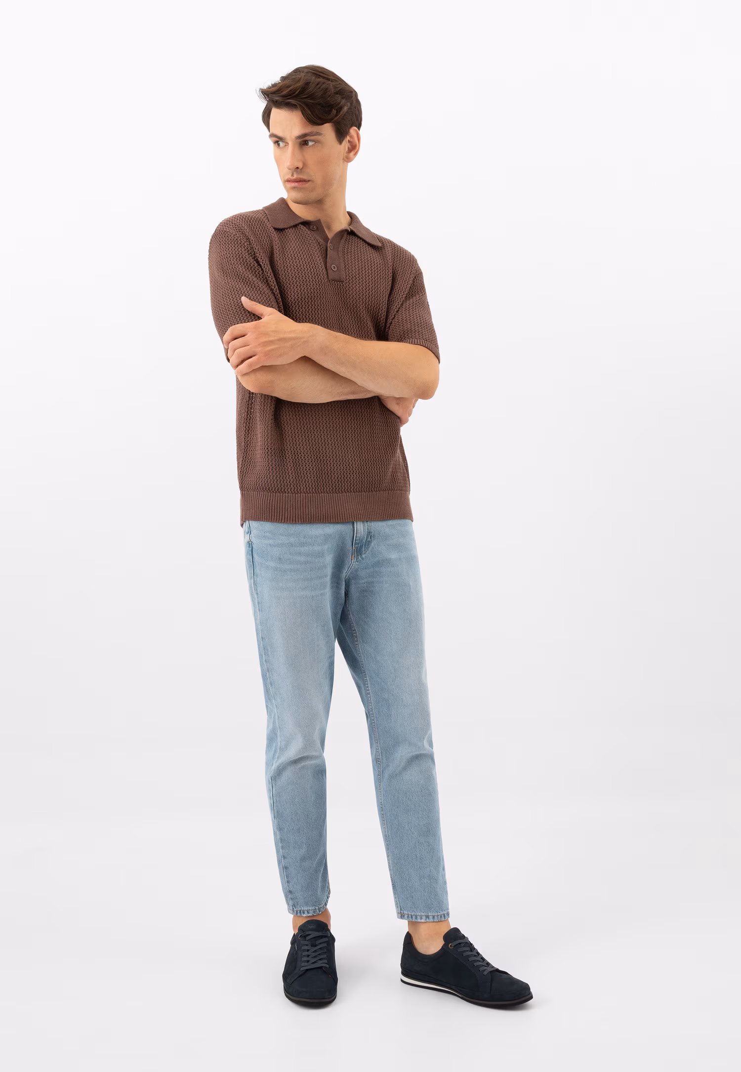 Wygodne granatowe półbuty męskie z linii Comfort