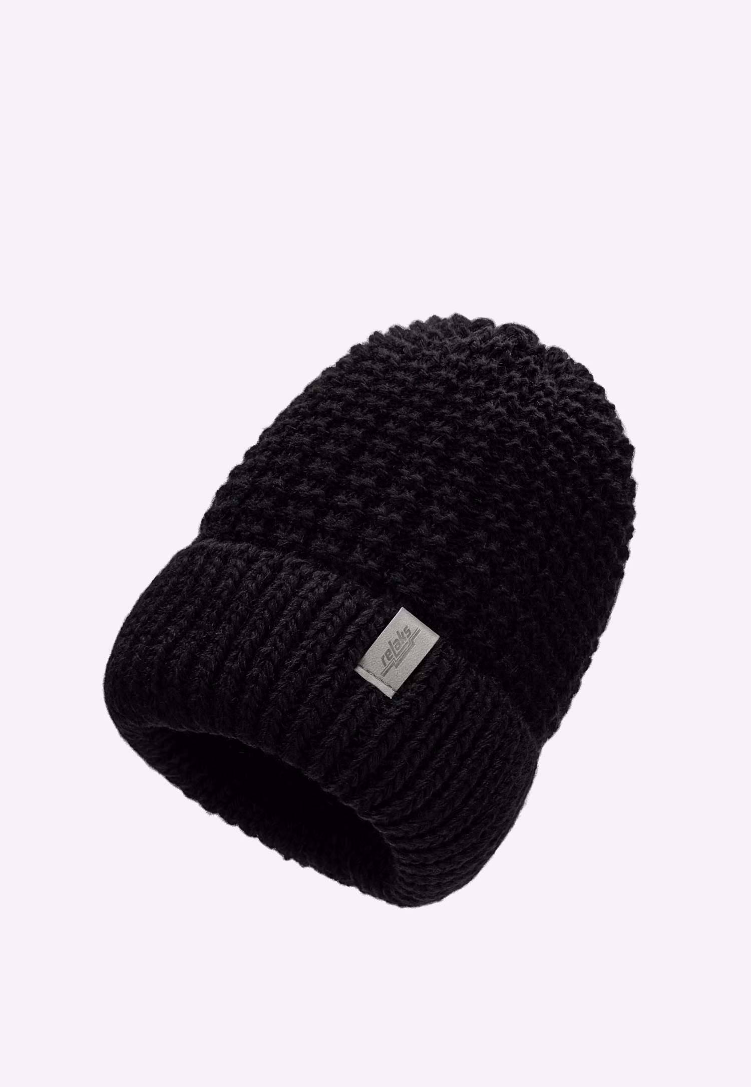 Czarny zestaw RELAKS czapka + komin ze sznurkiem