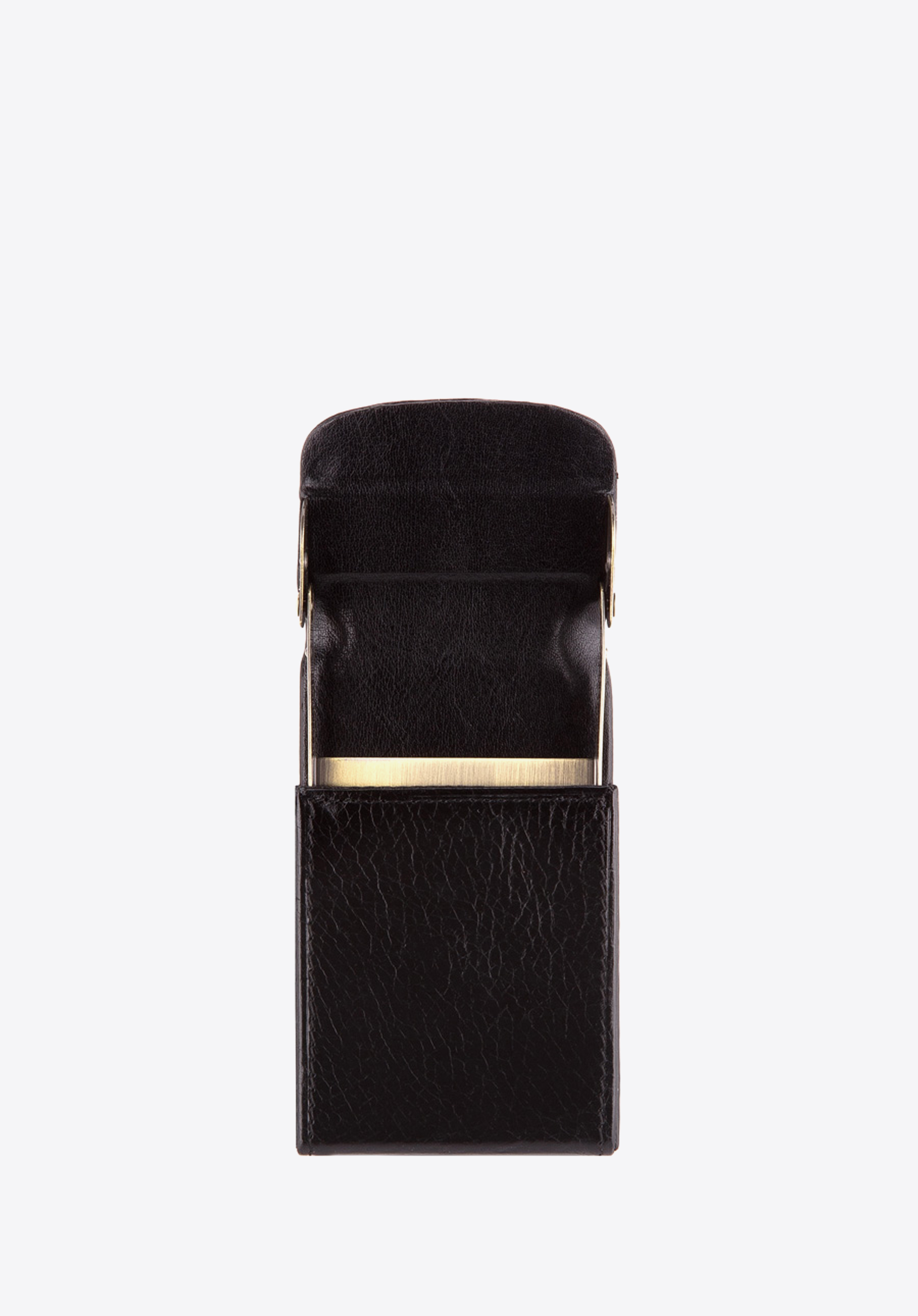 Etui na wizytówki skórzane metalowe