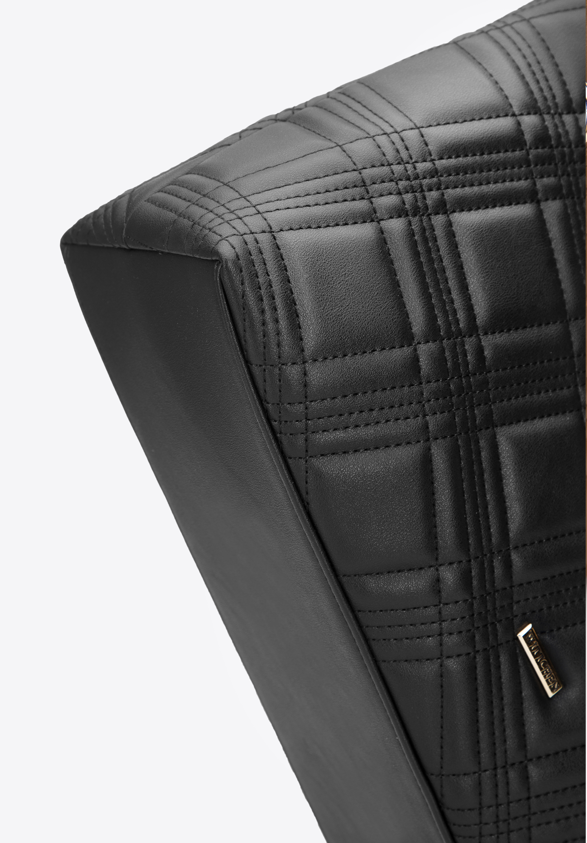 Torebka shopperka z pikowanej ekoskóry na łańcuszku