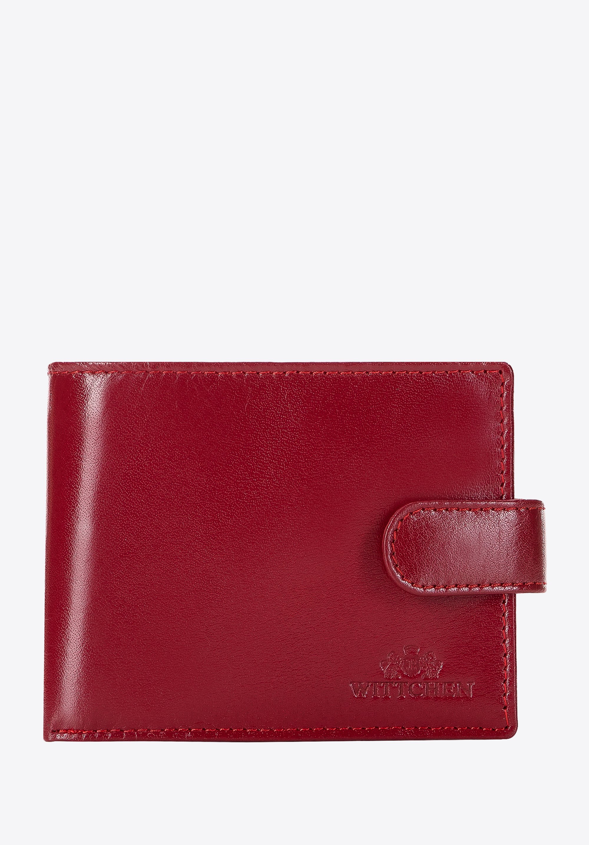 Damski portfel ze skóry na zatrzask