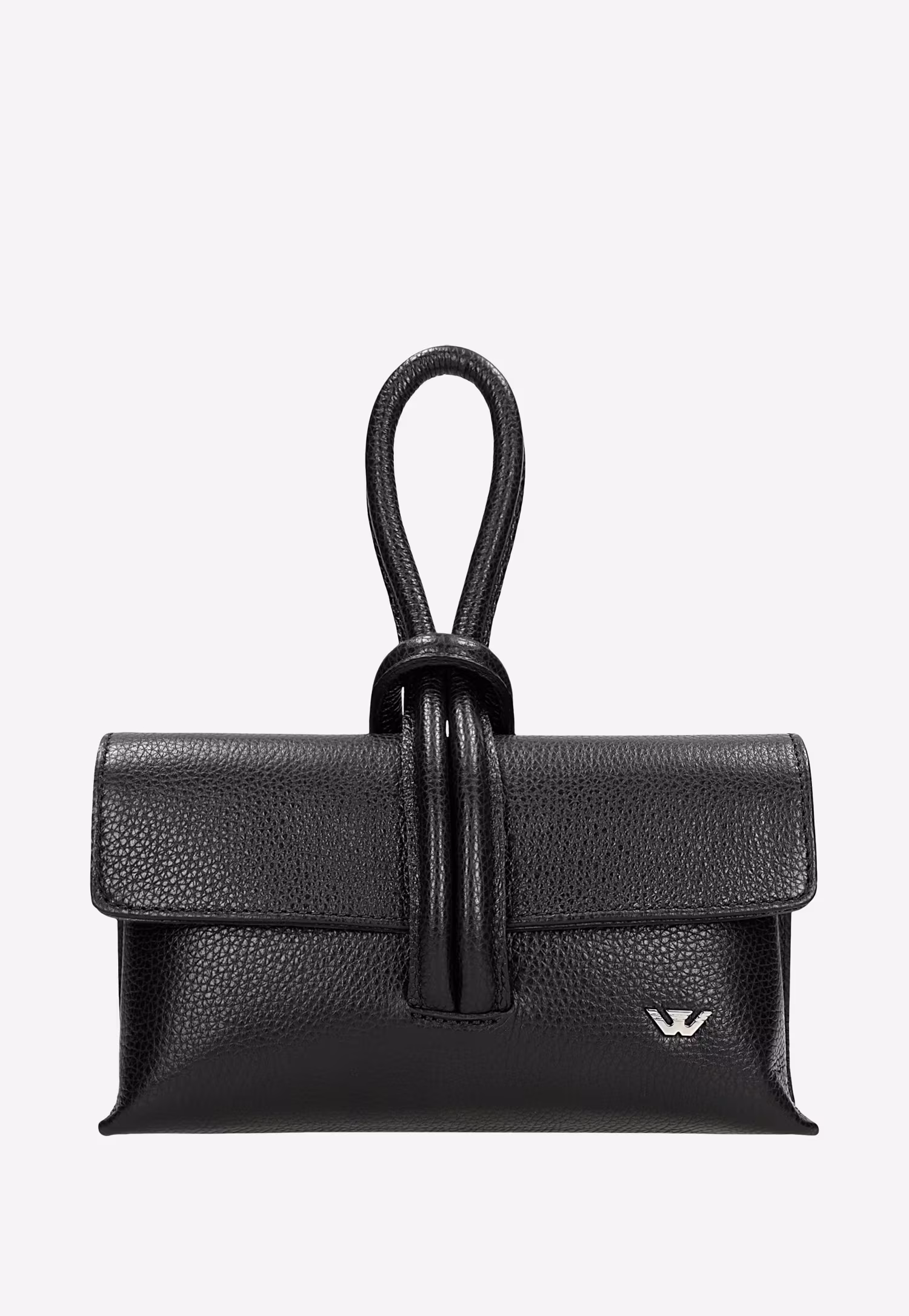 Czarna wizytowa torebka damska skórzana