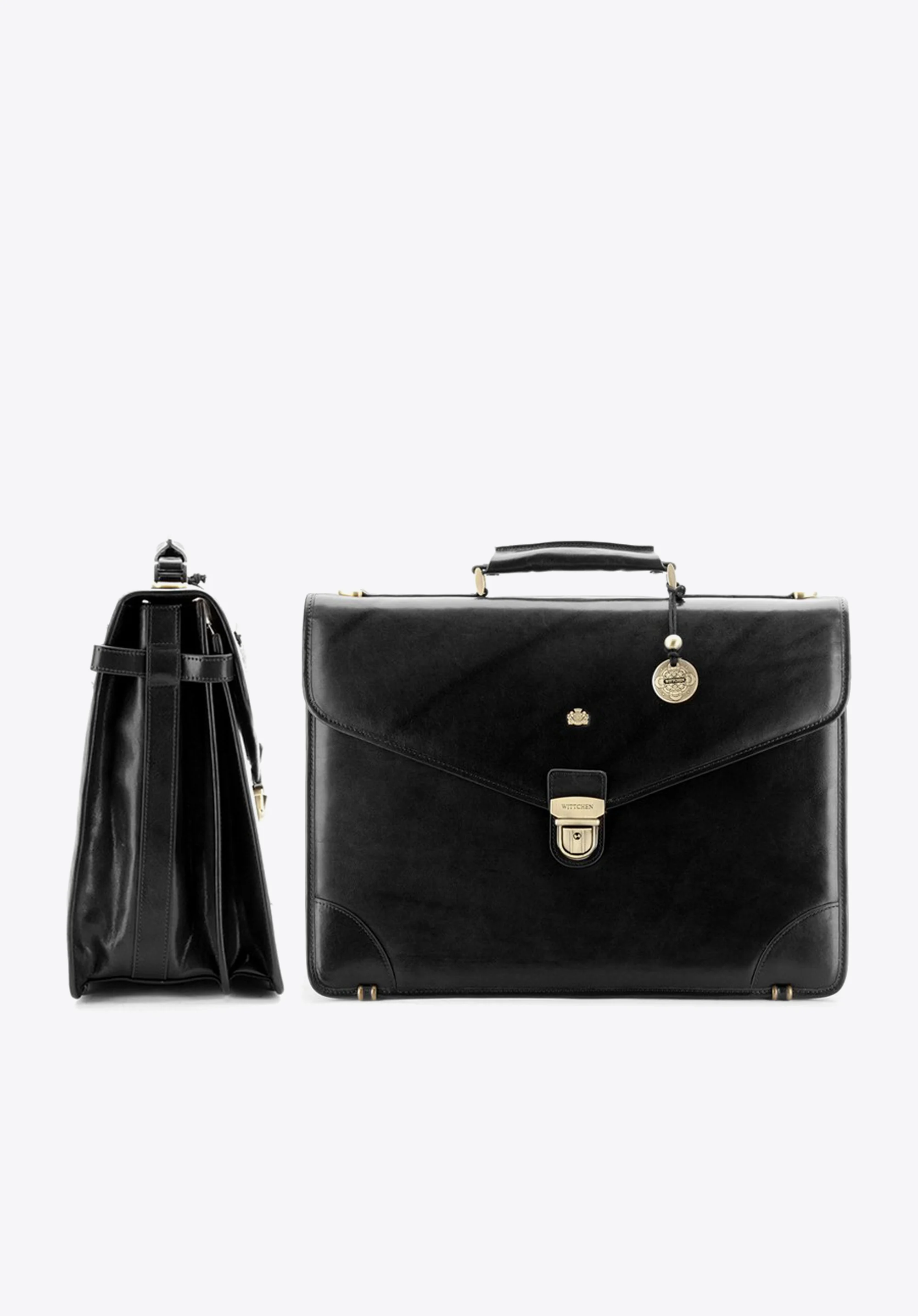 Teczka skórzana z trójkątną klapą