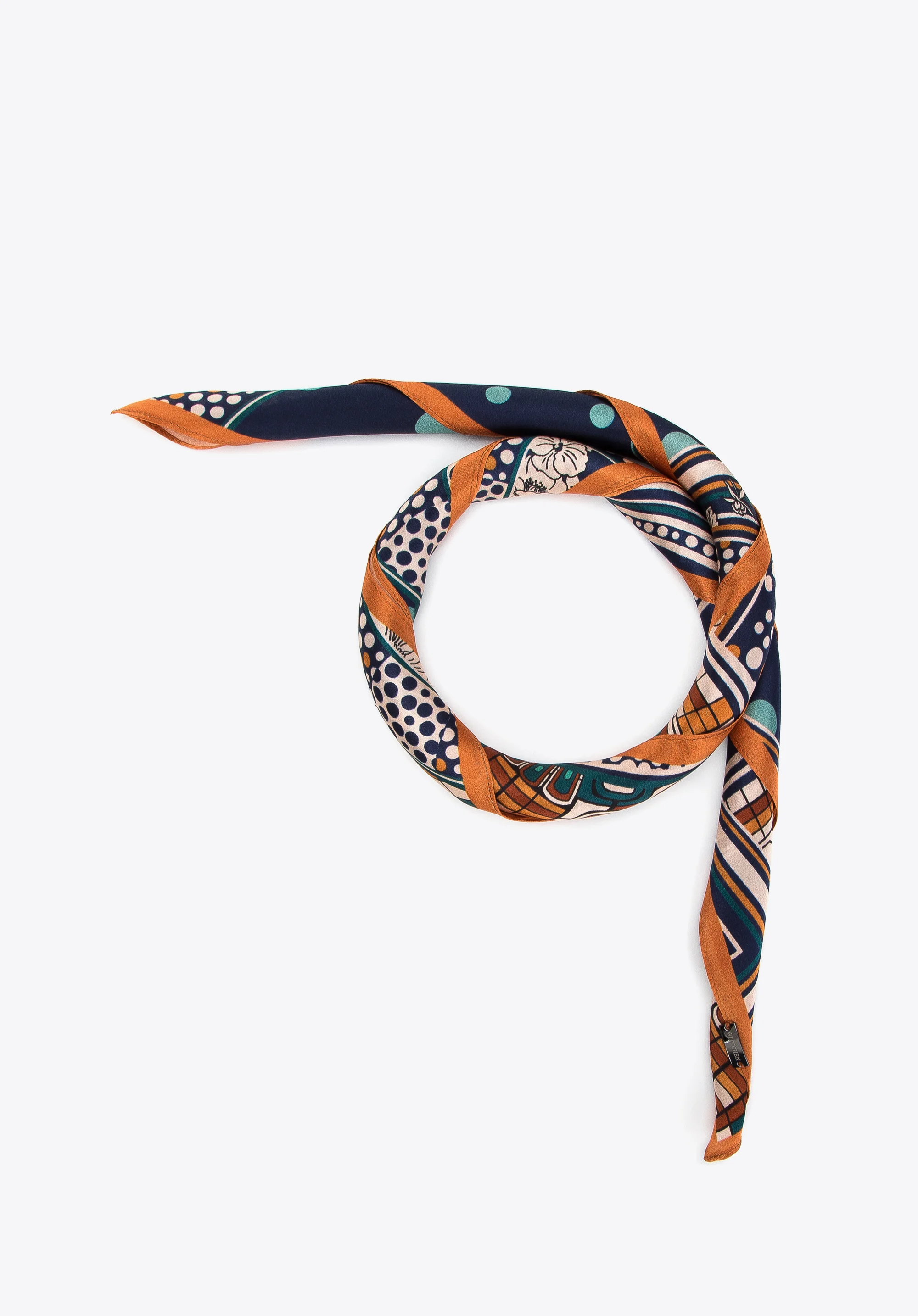 Damska chusta jedwabna we wzory duża