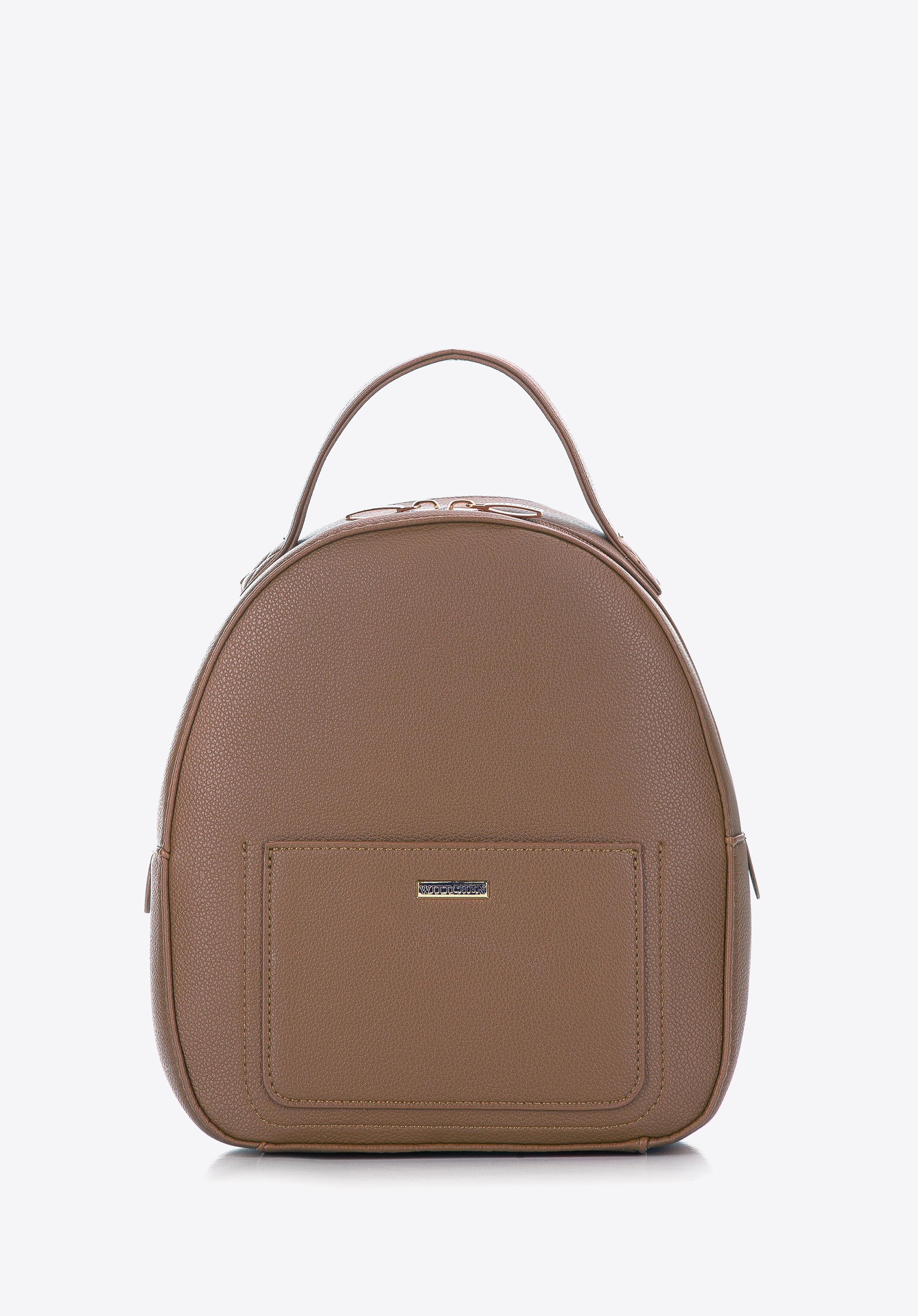 Damski plecak z ekoskóry zaokrąglony mały