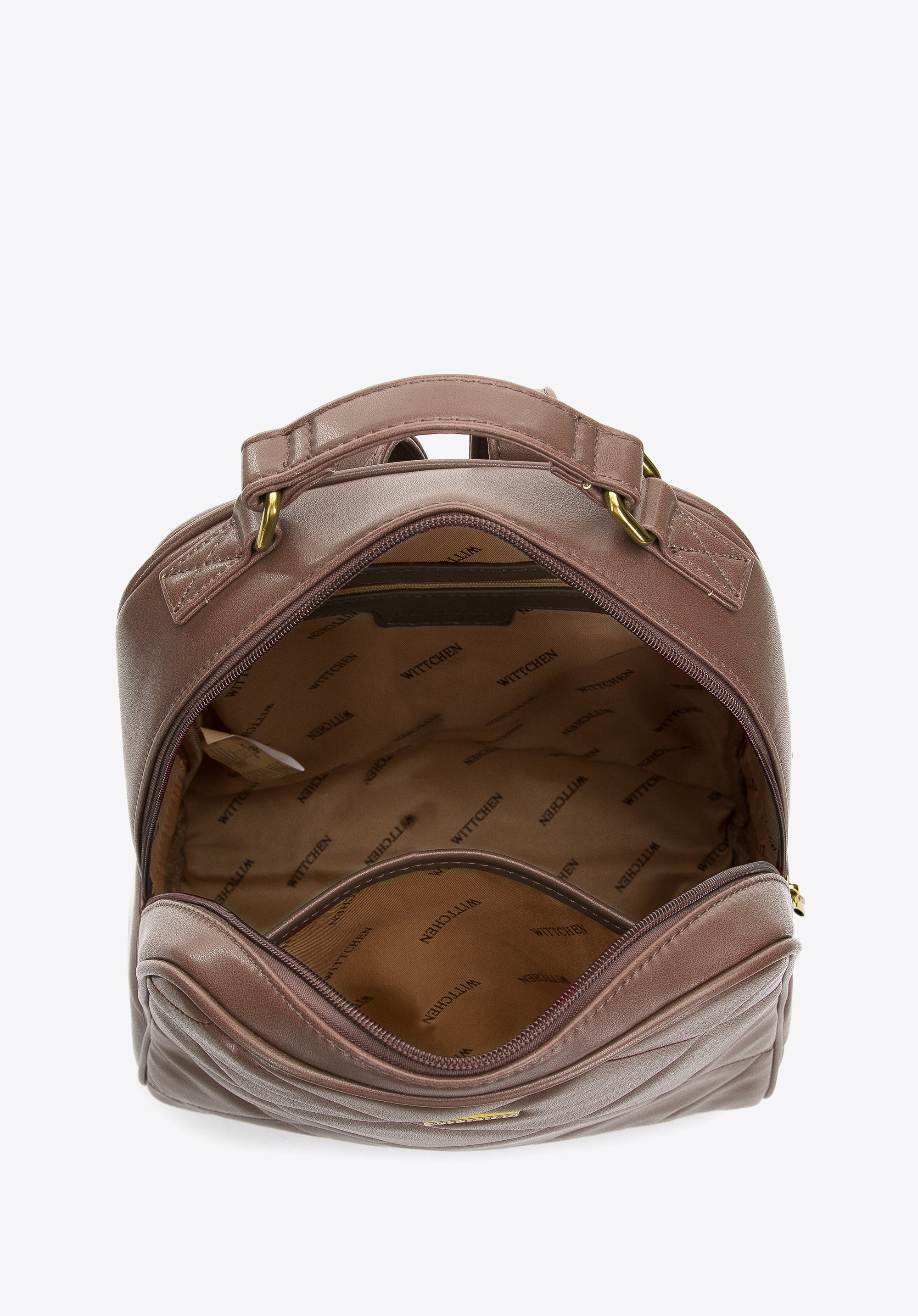 Damski plecak z geometrycznie pikowanym przodem