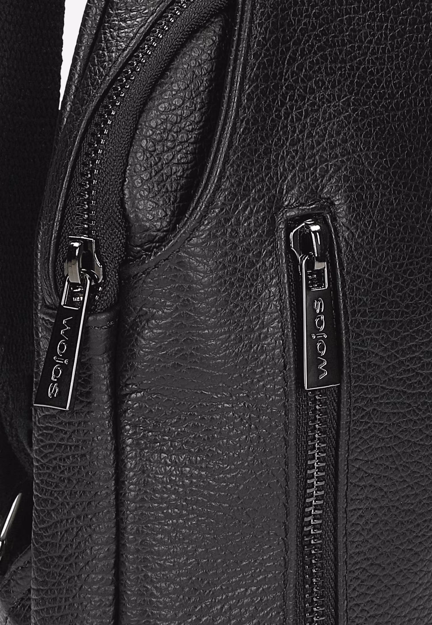 Czarna skórzana nerka męska