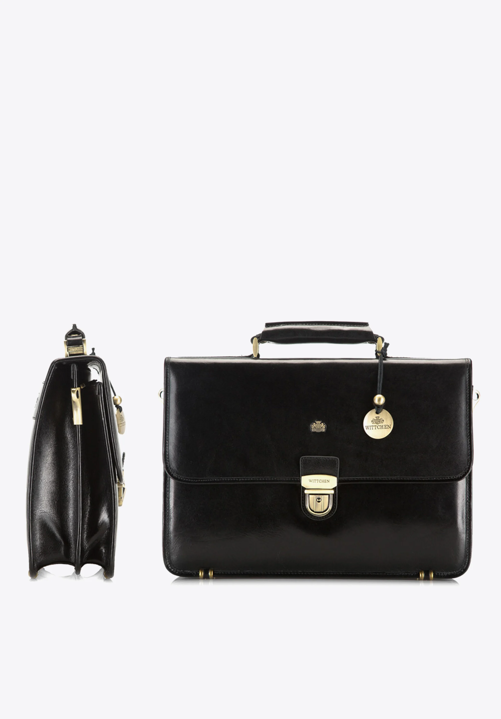 Teczka skórzana z prostą klapą