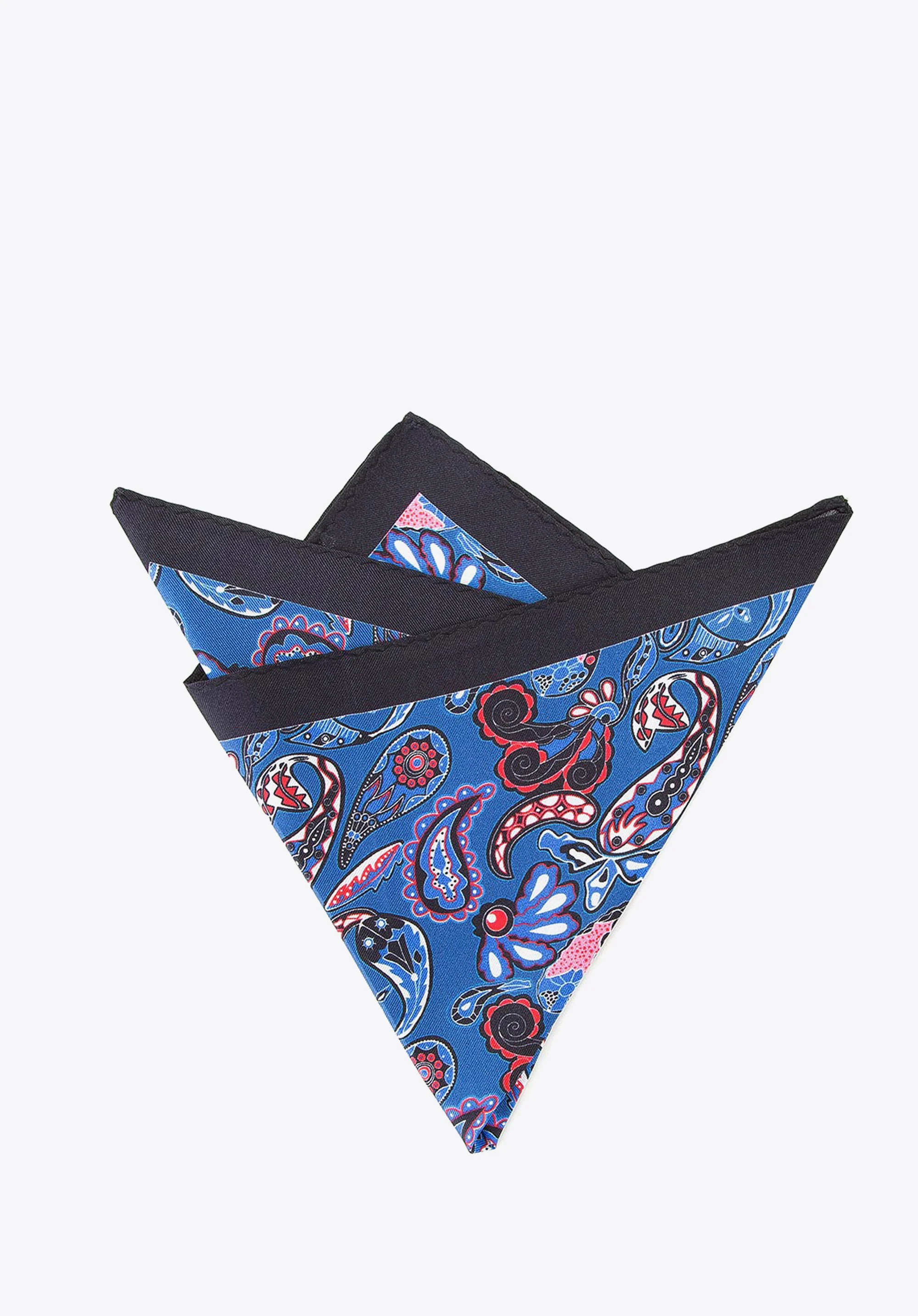 Poszetka z jedwabiu wzorzysta duża