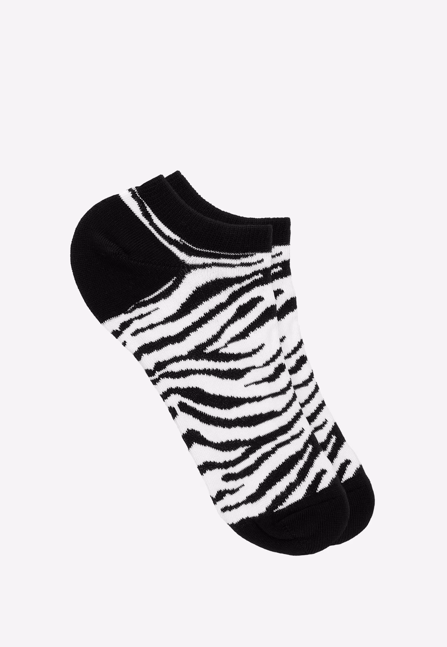 Skarpetki stopki w print z paskami zebry