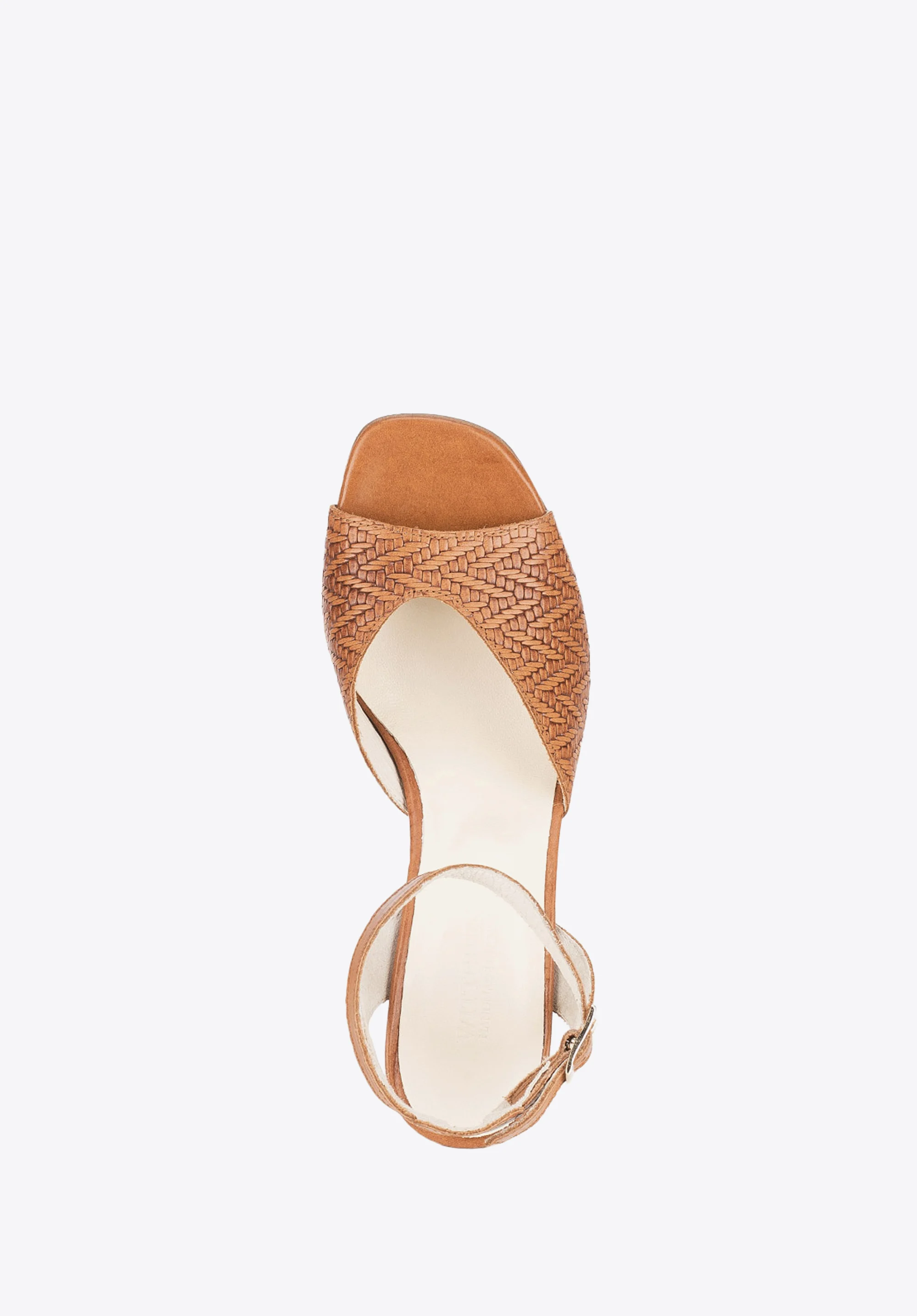 Damskie sandały z tłoczonej skóry