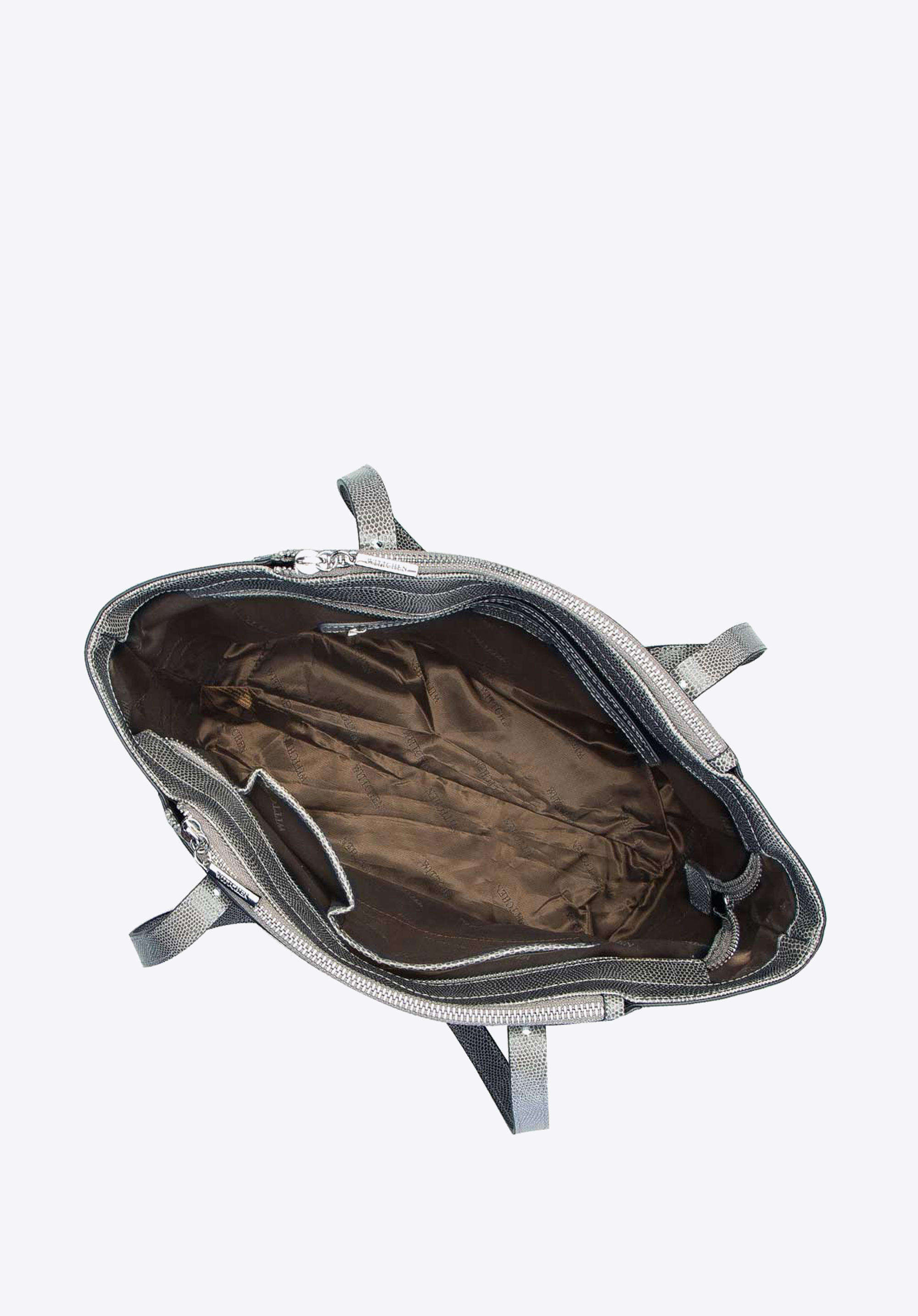 Torebka shopperka skórzana z ukrytymi kieszeniami