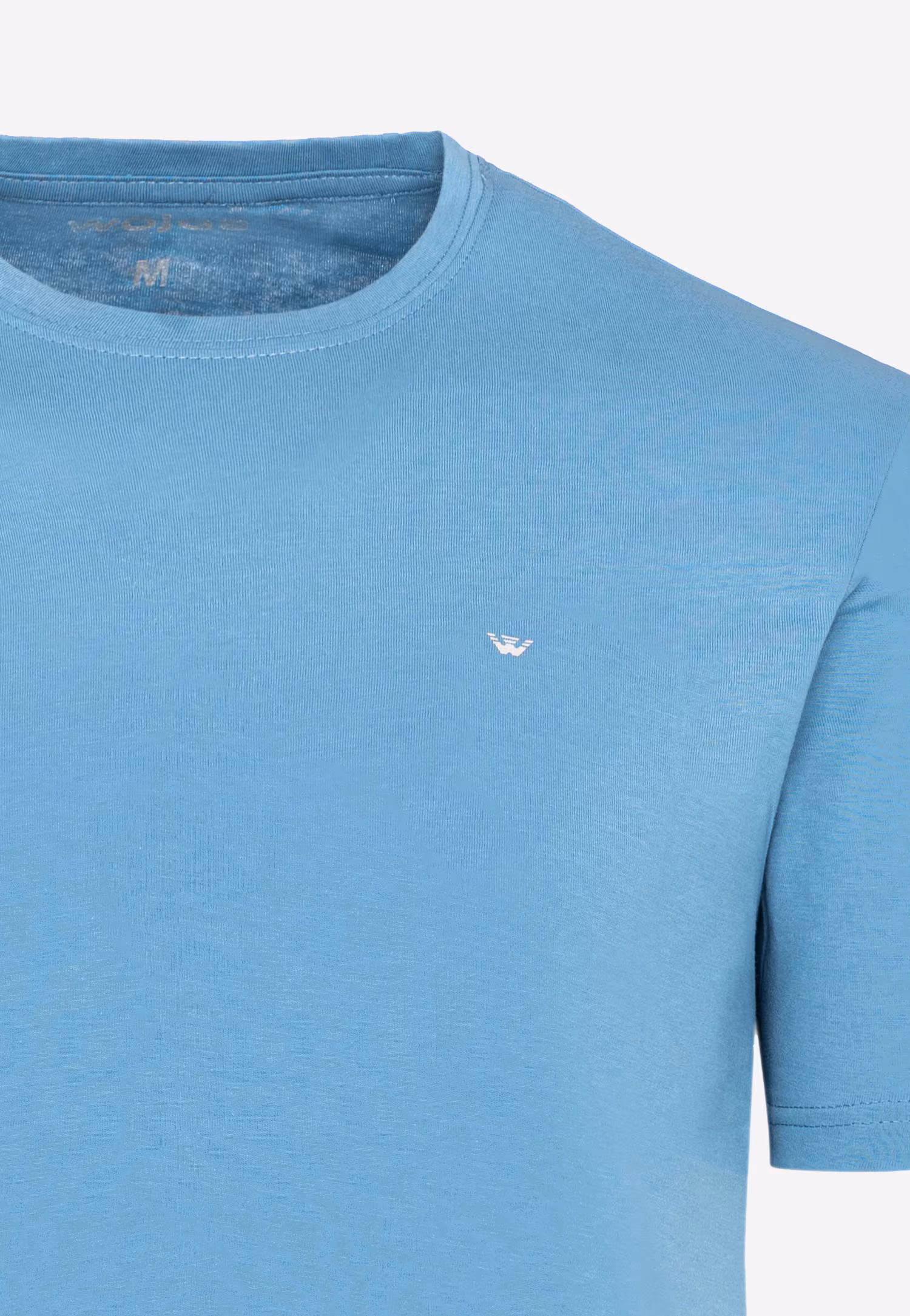 Jasnoniebieski t-shirt męski bawełniany
