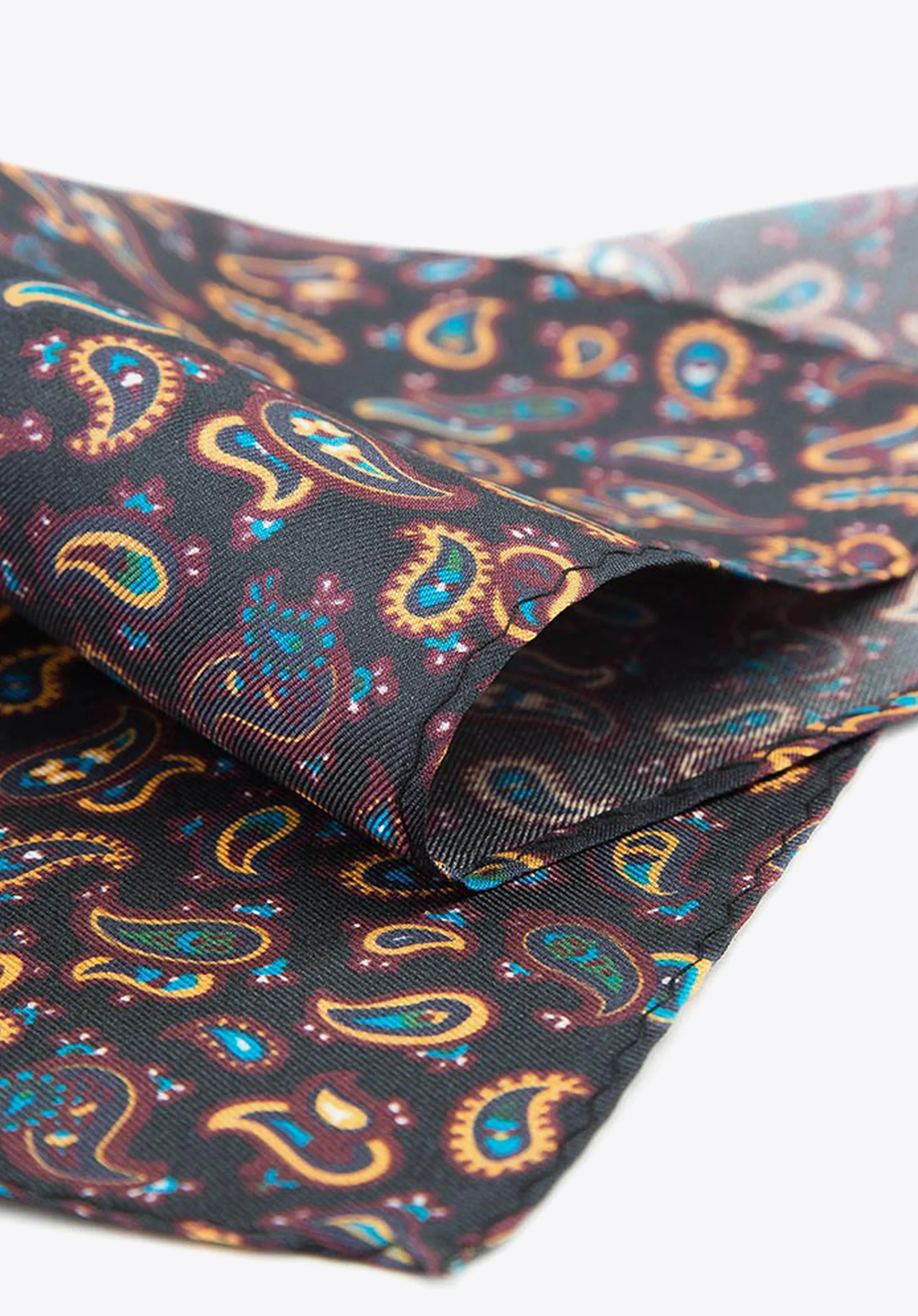 Poszetka z jedwabiu wzorzysta duża