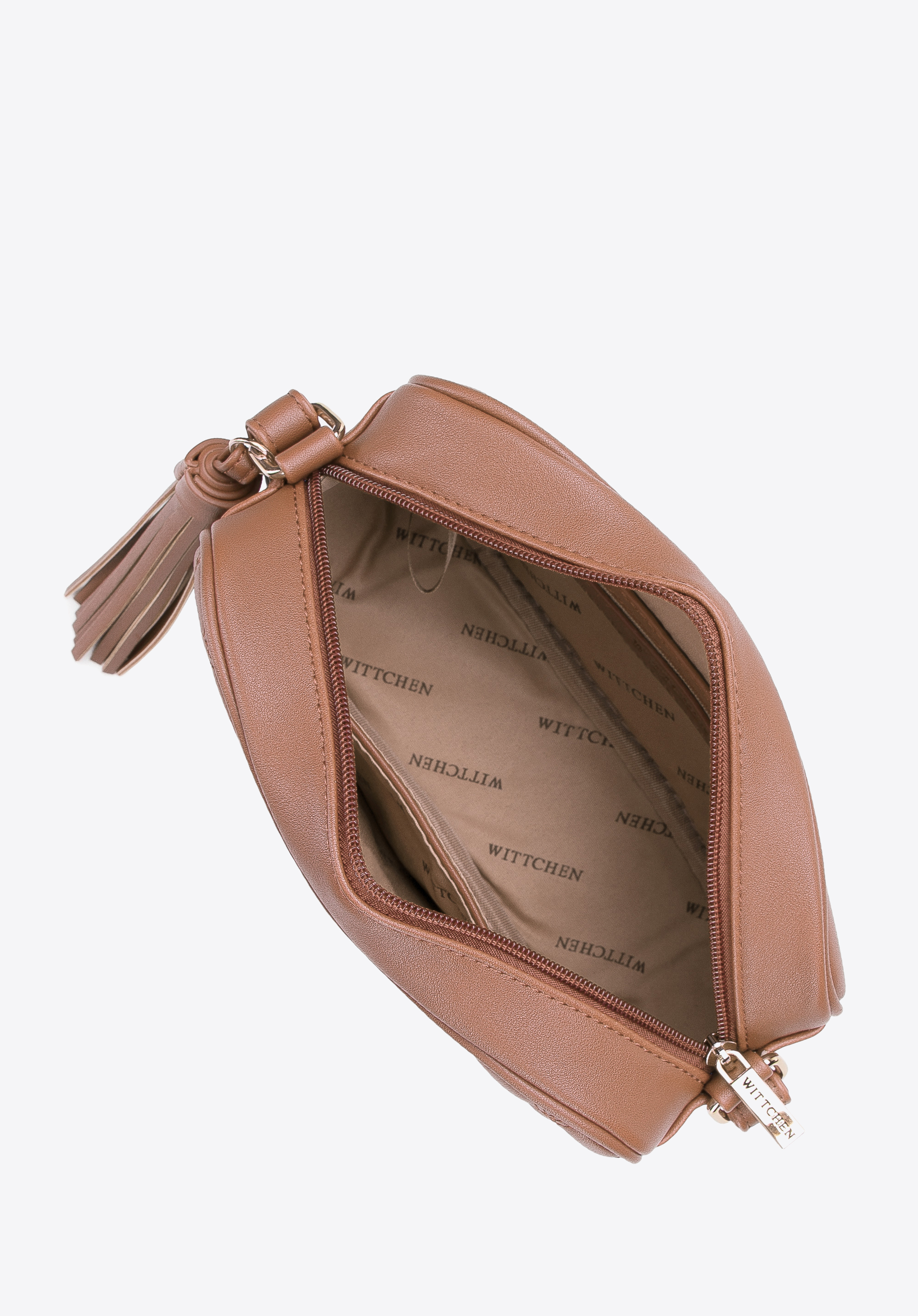 Damska listonoszka z pikowanej ekoskóry z chwostem