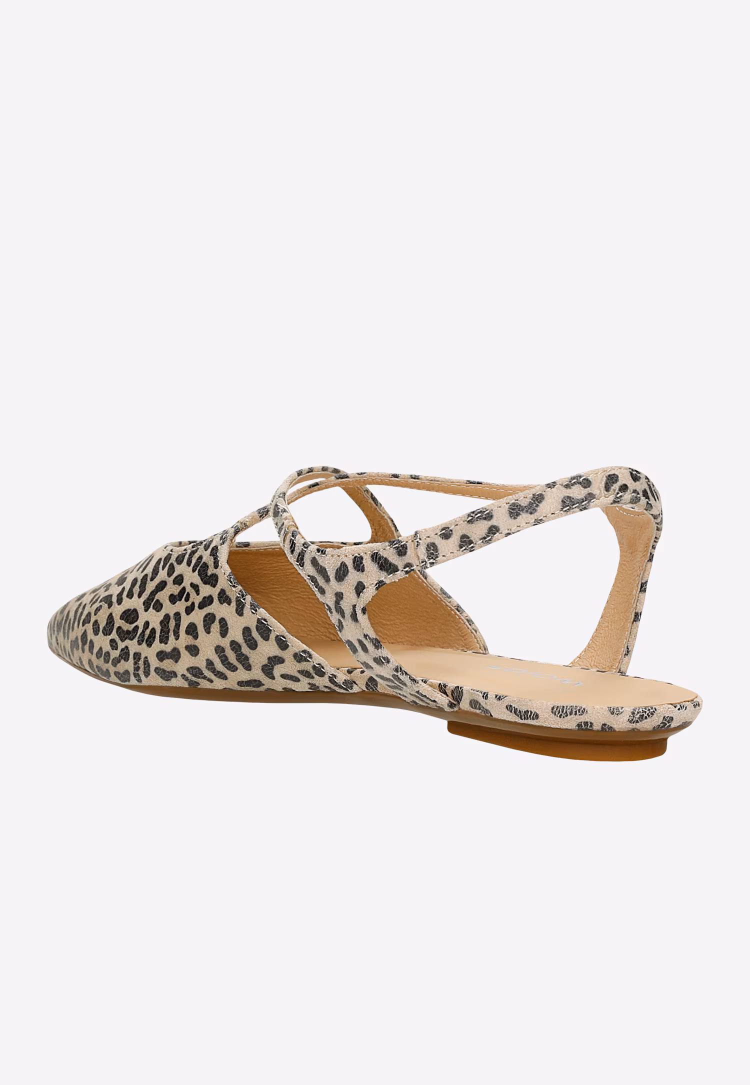 Beżowo-czarne półbuty damskie w cętki