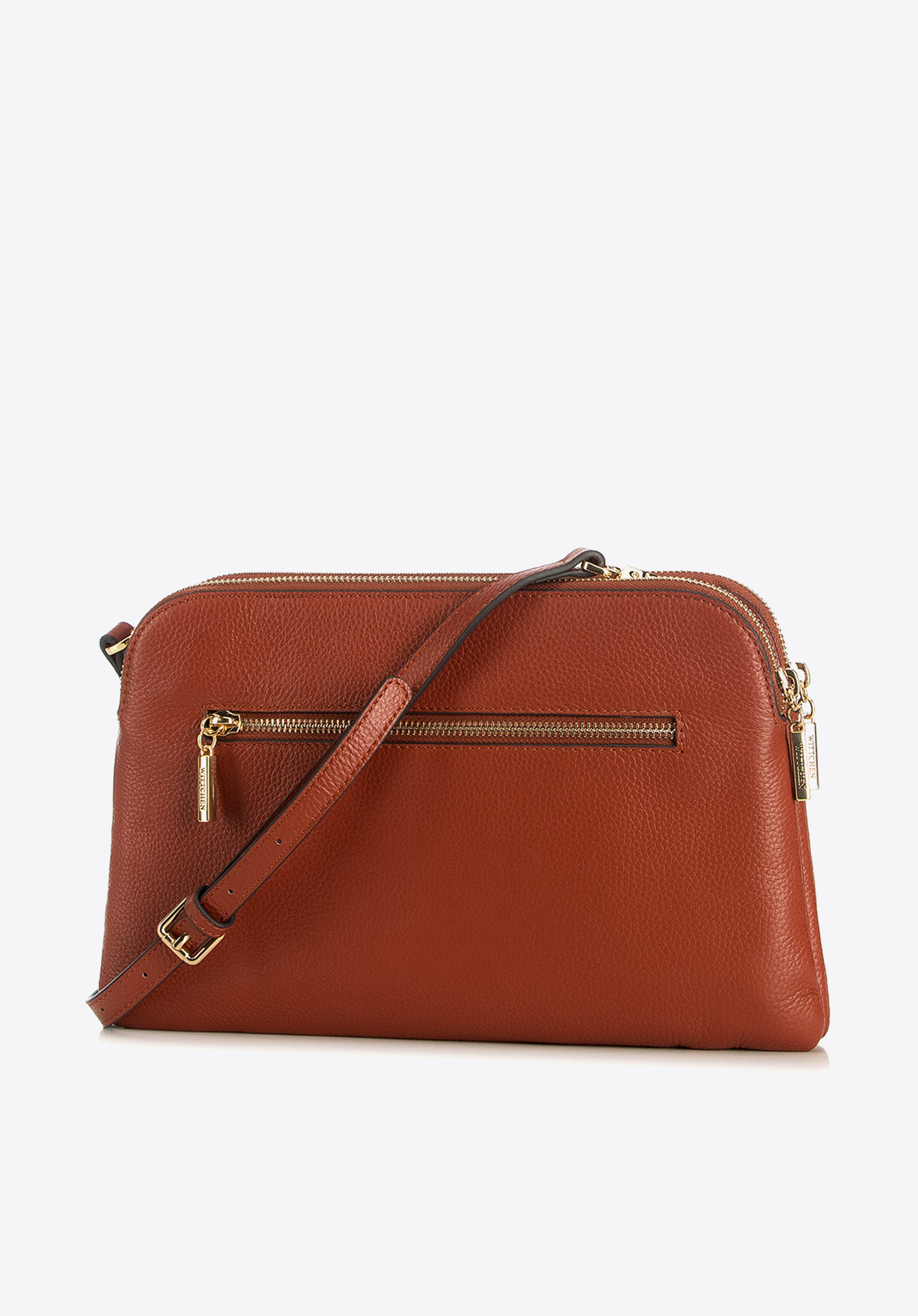 Damska listonoszka ze skóry trapezowa mała