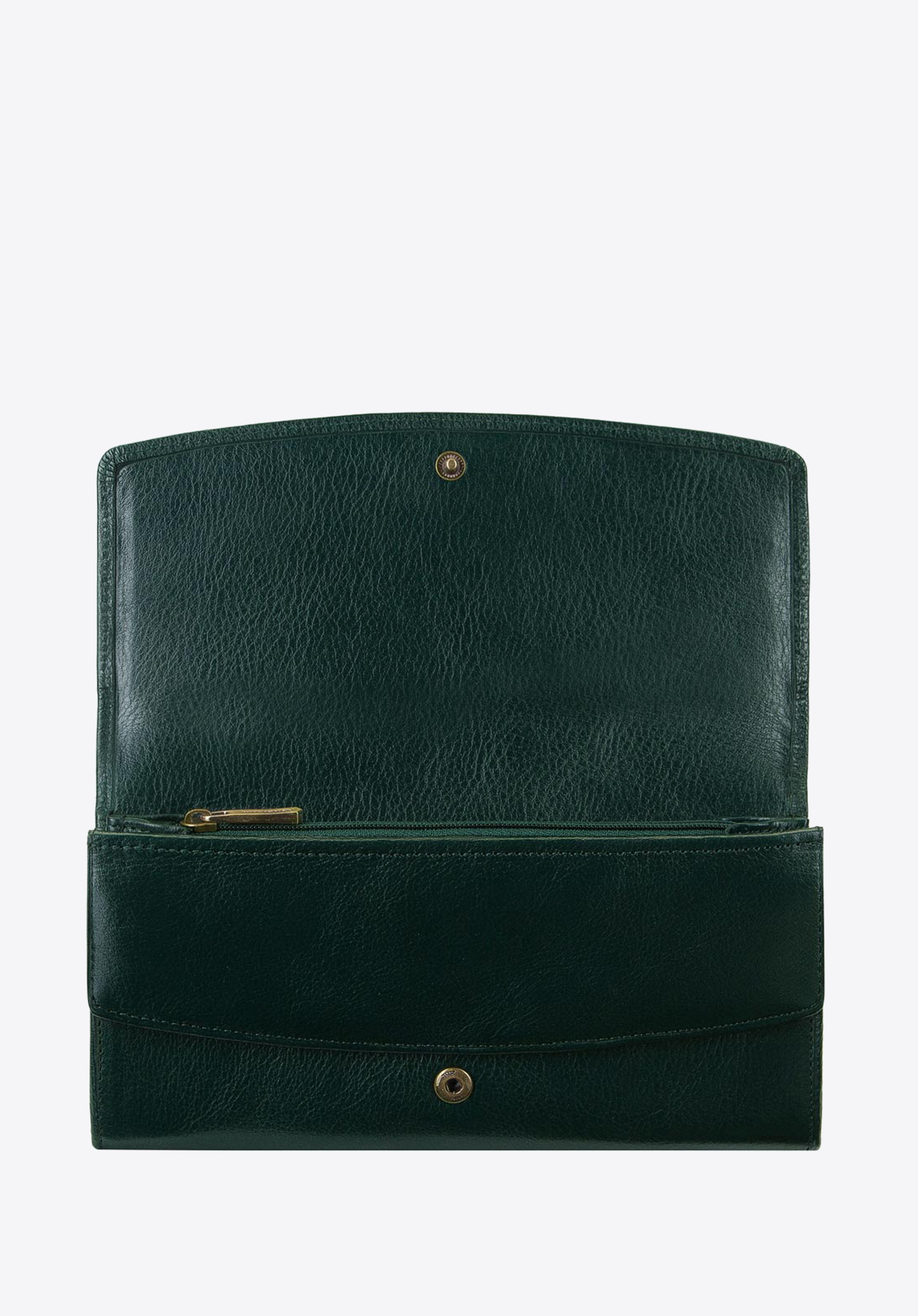 Damski skórzany portfel na zatrzask