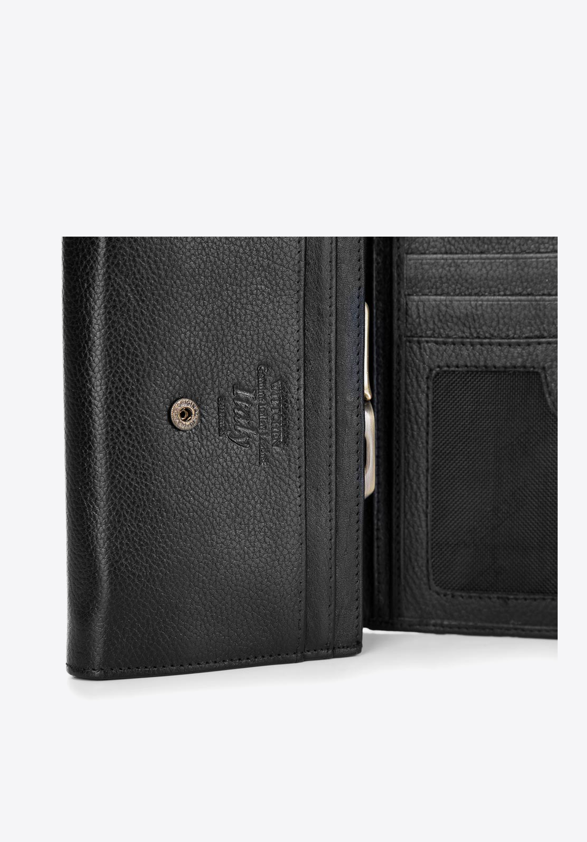 Damski portfel skórzany z portmonetką na bigiel