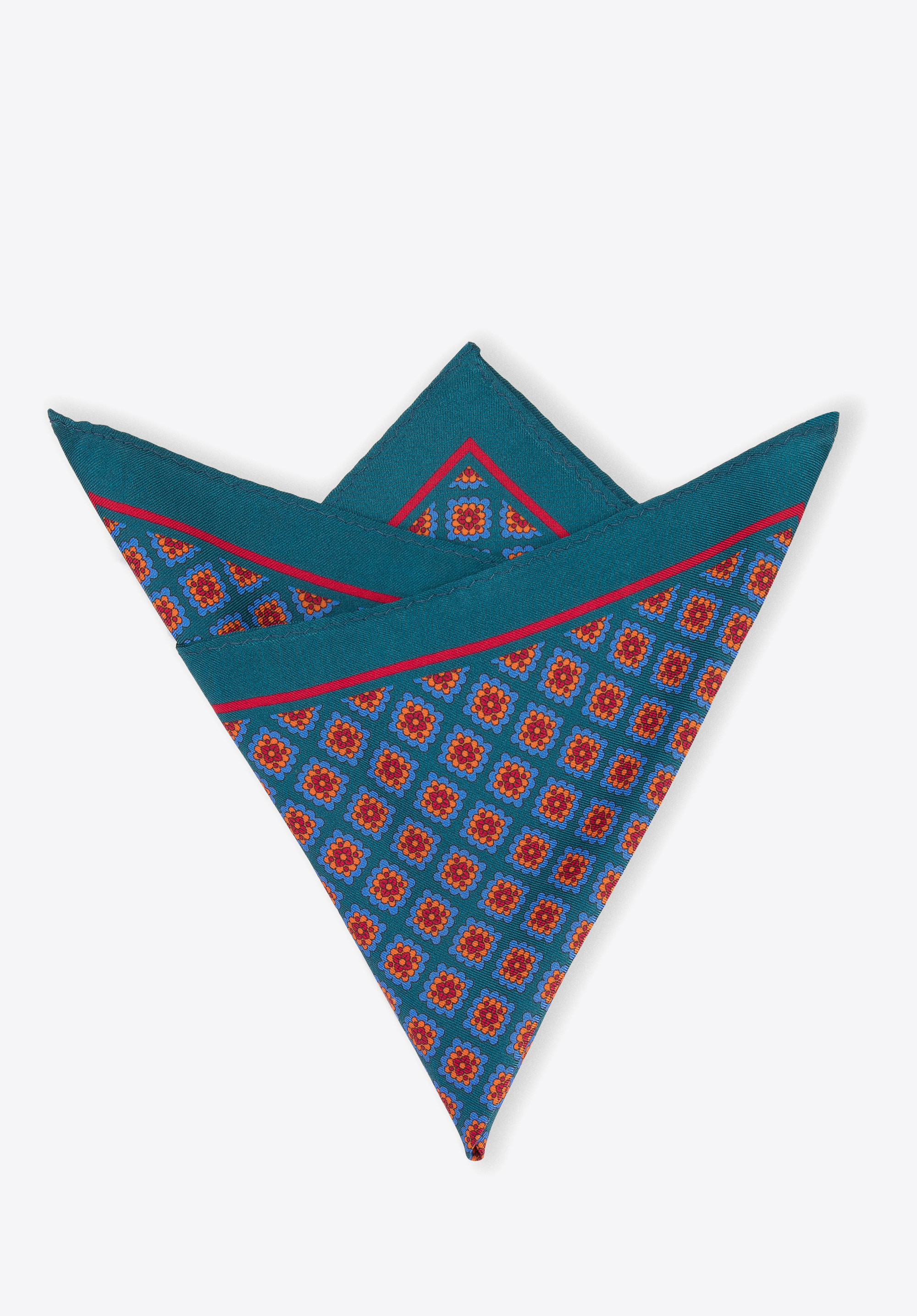 Poszetka jedwabna we wzory