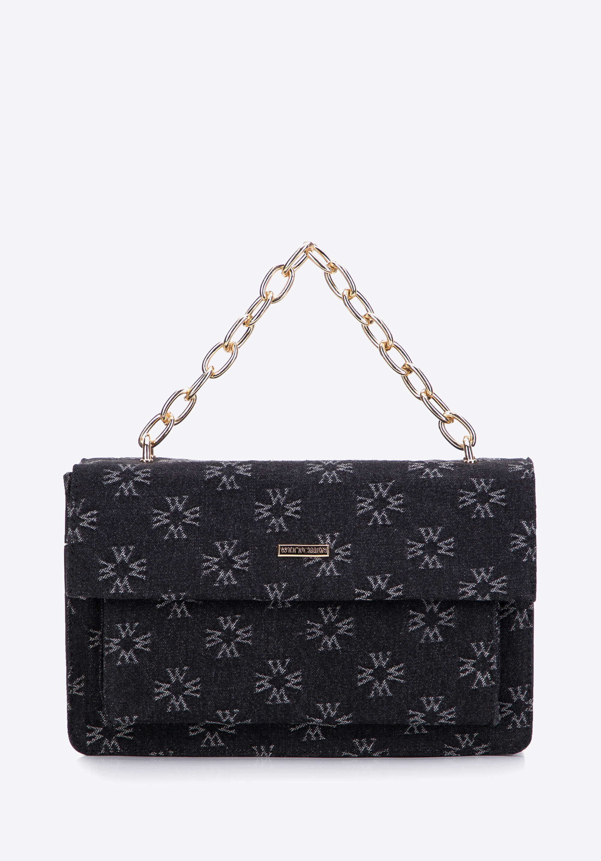 Damska listonoszka dżinsowa w monogram