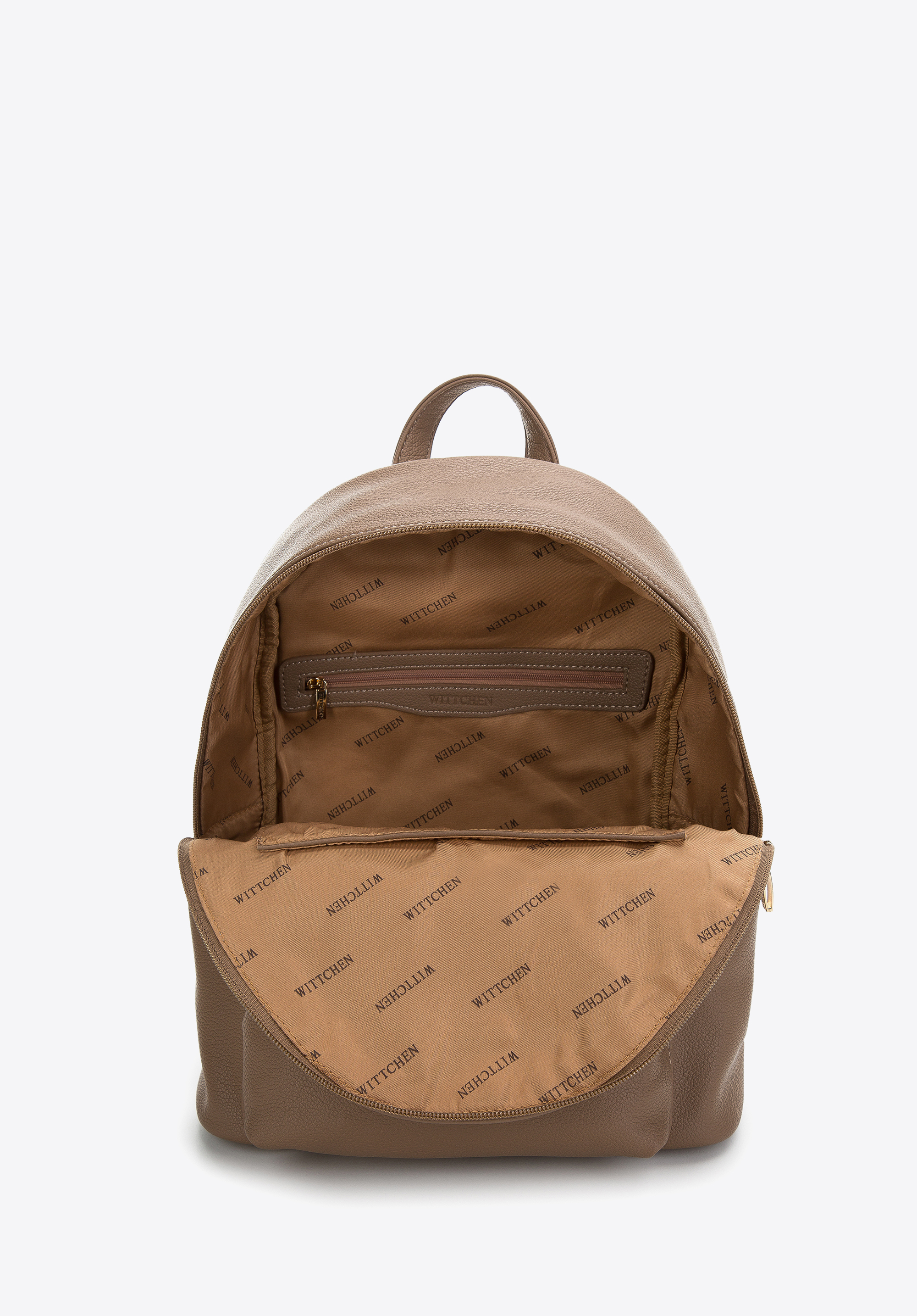 Damski plecak z kieszenią zdobioną nitami