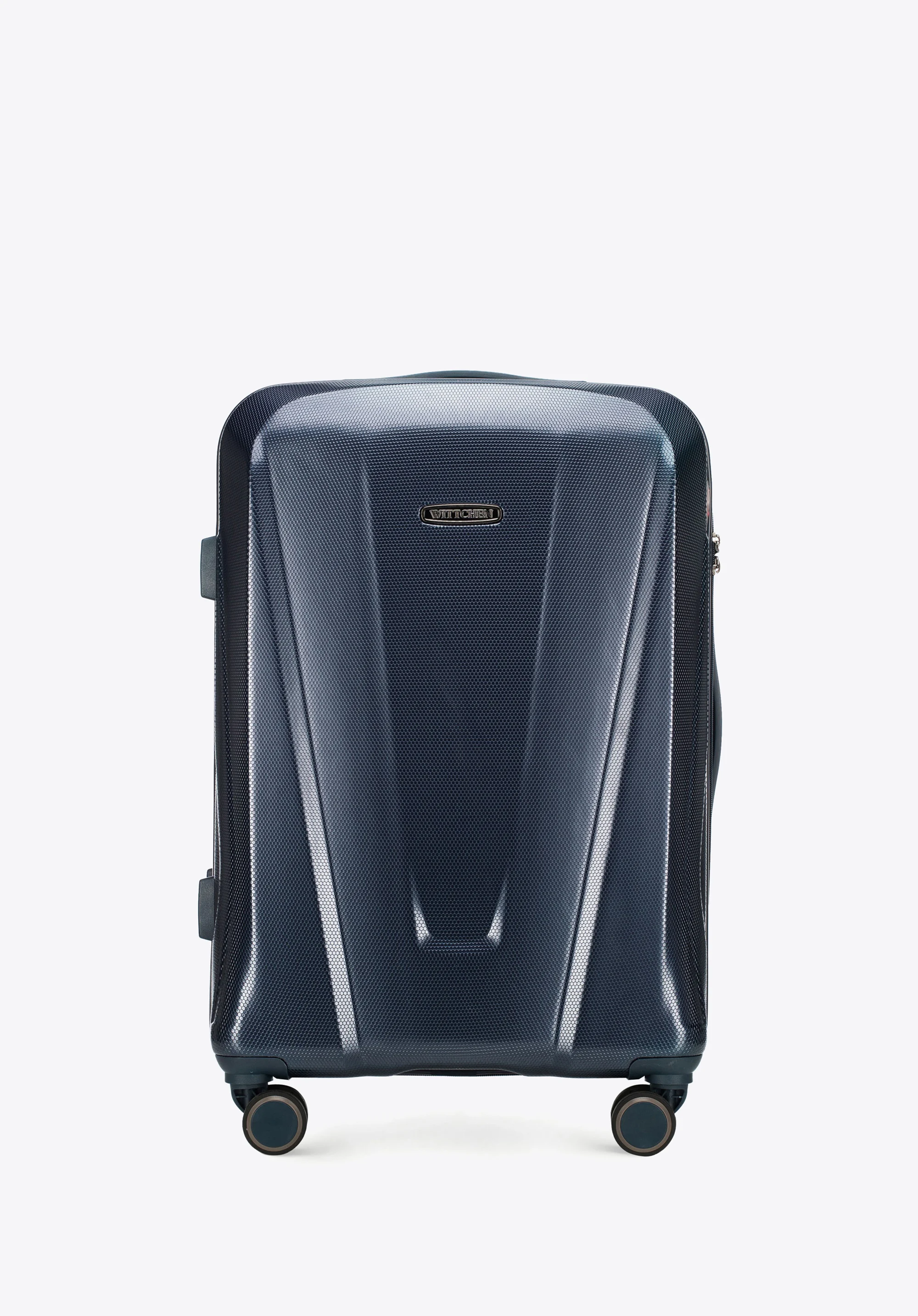 Walizka kabinowa z polikarbonu geometryczna