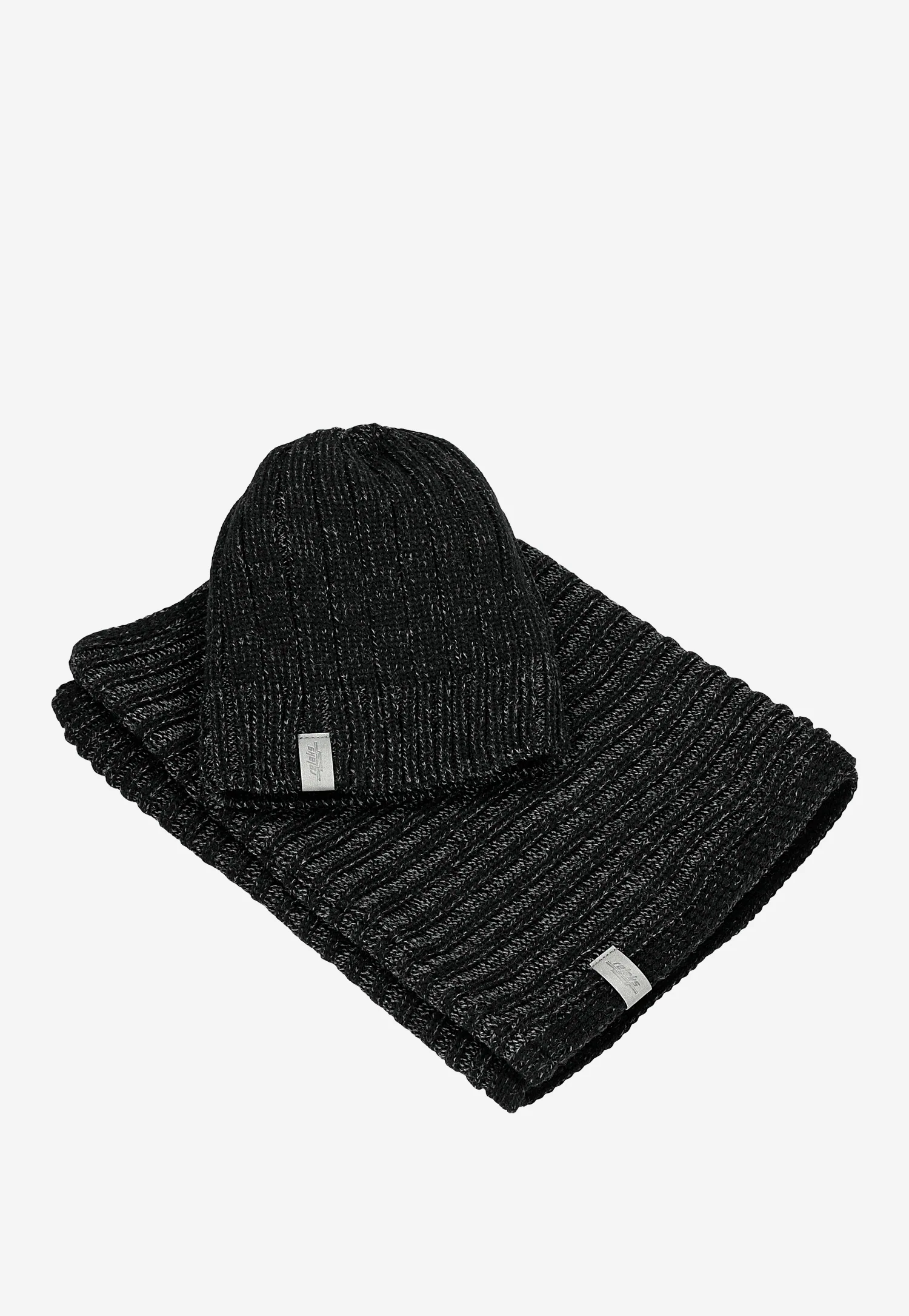 Ciemnozielony zestaw męski czapka + komin