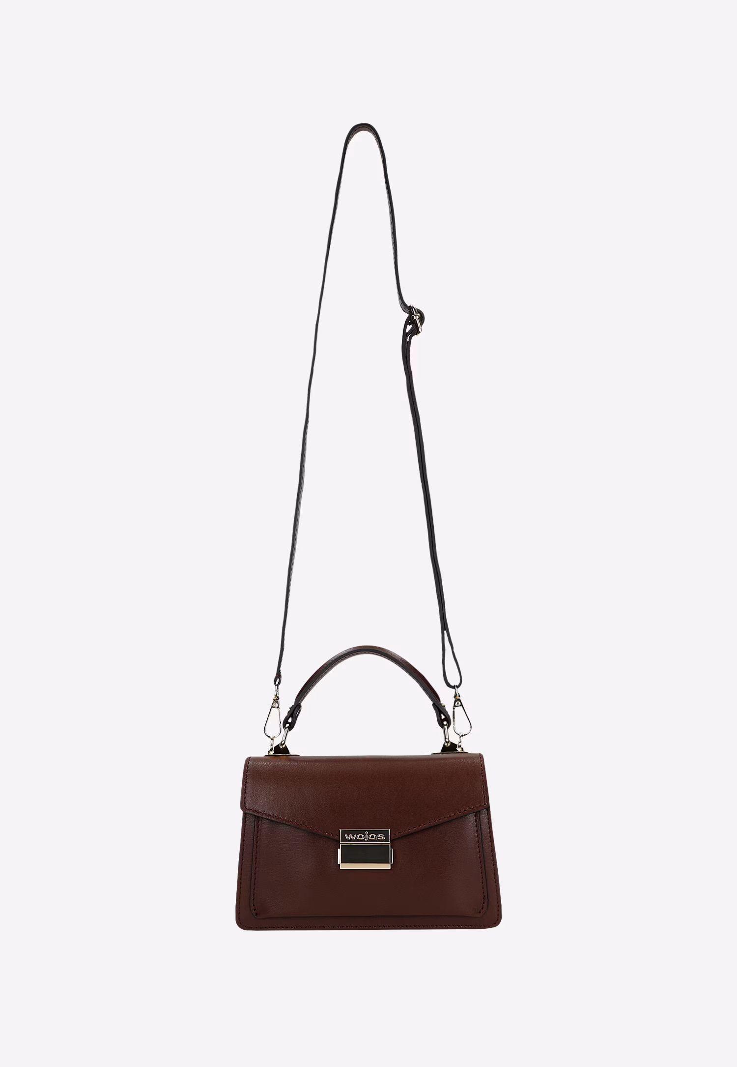 Czarna torebka damska z gładkiej skóry licowej