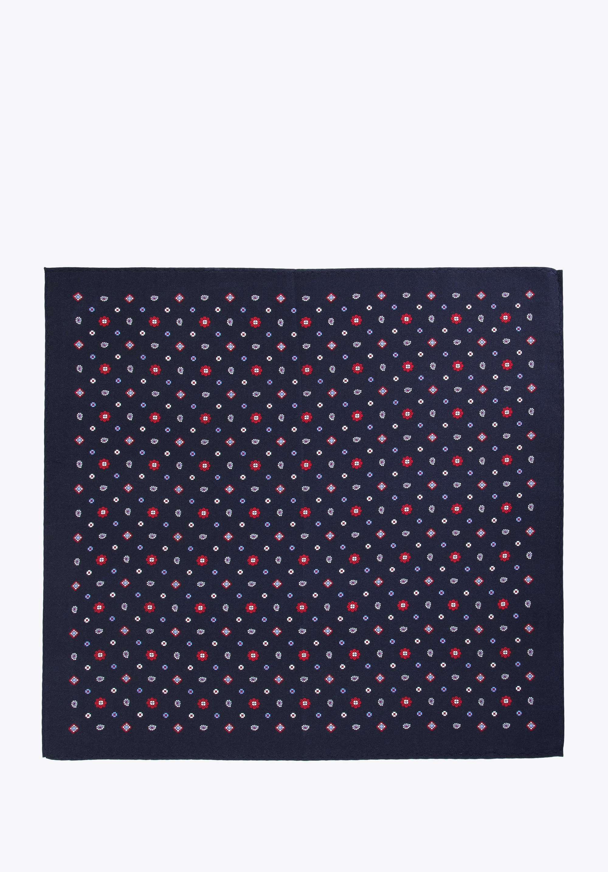 Poszetka jedwabna we wzory