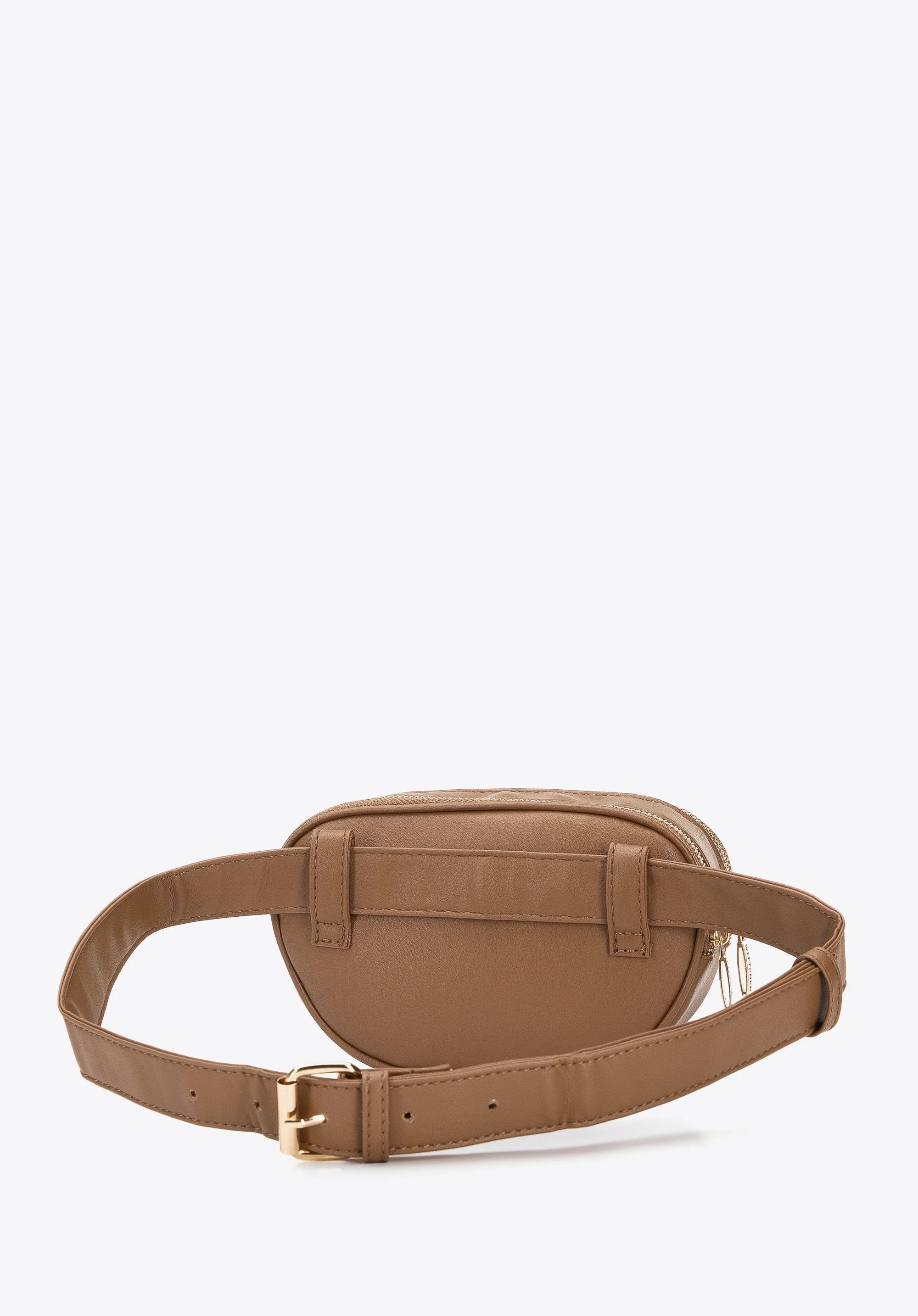 Damska torebka nerka z pikowanej ekoskóry dwukomorowa