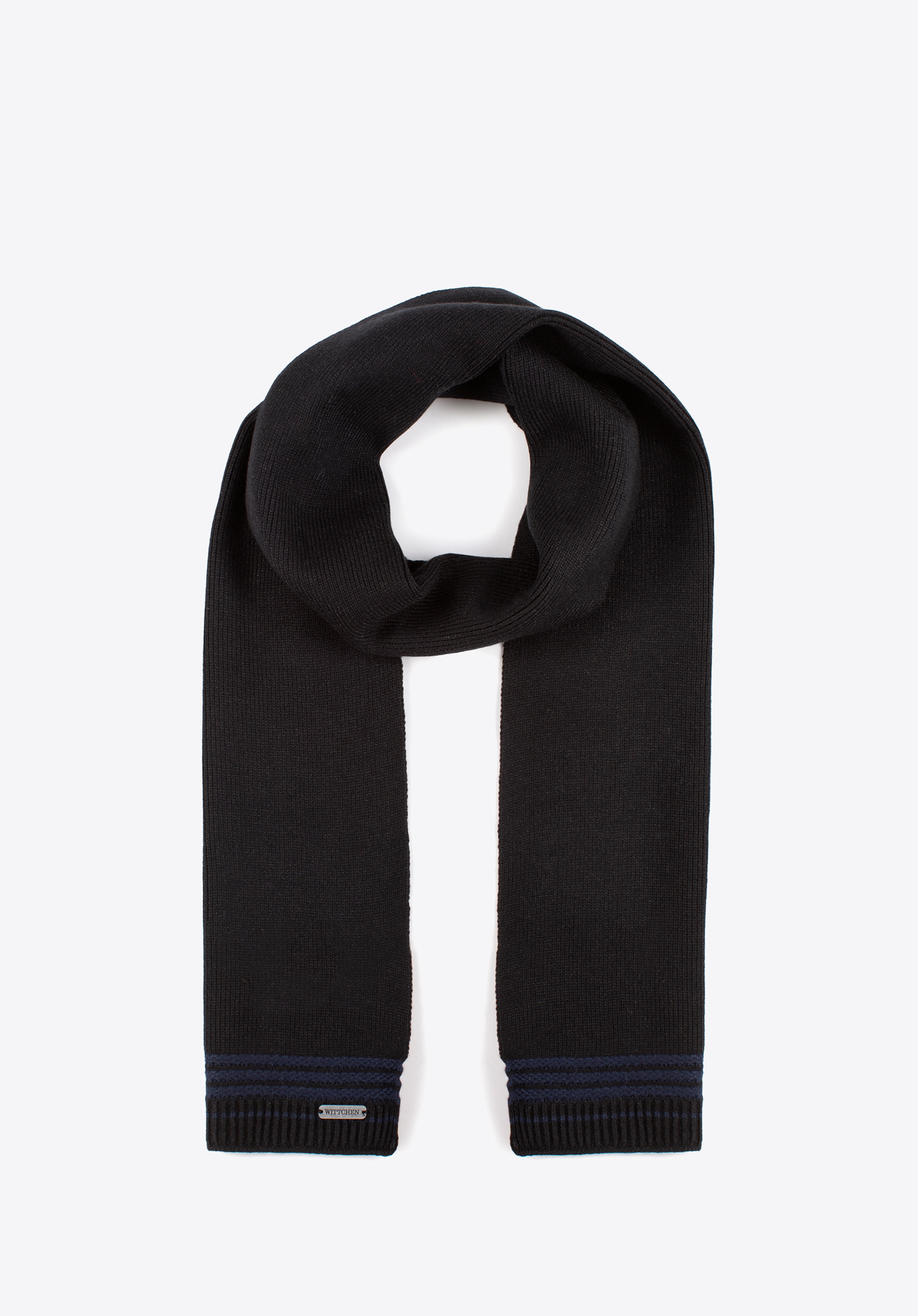 Męski szalik z poziomymi paskami