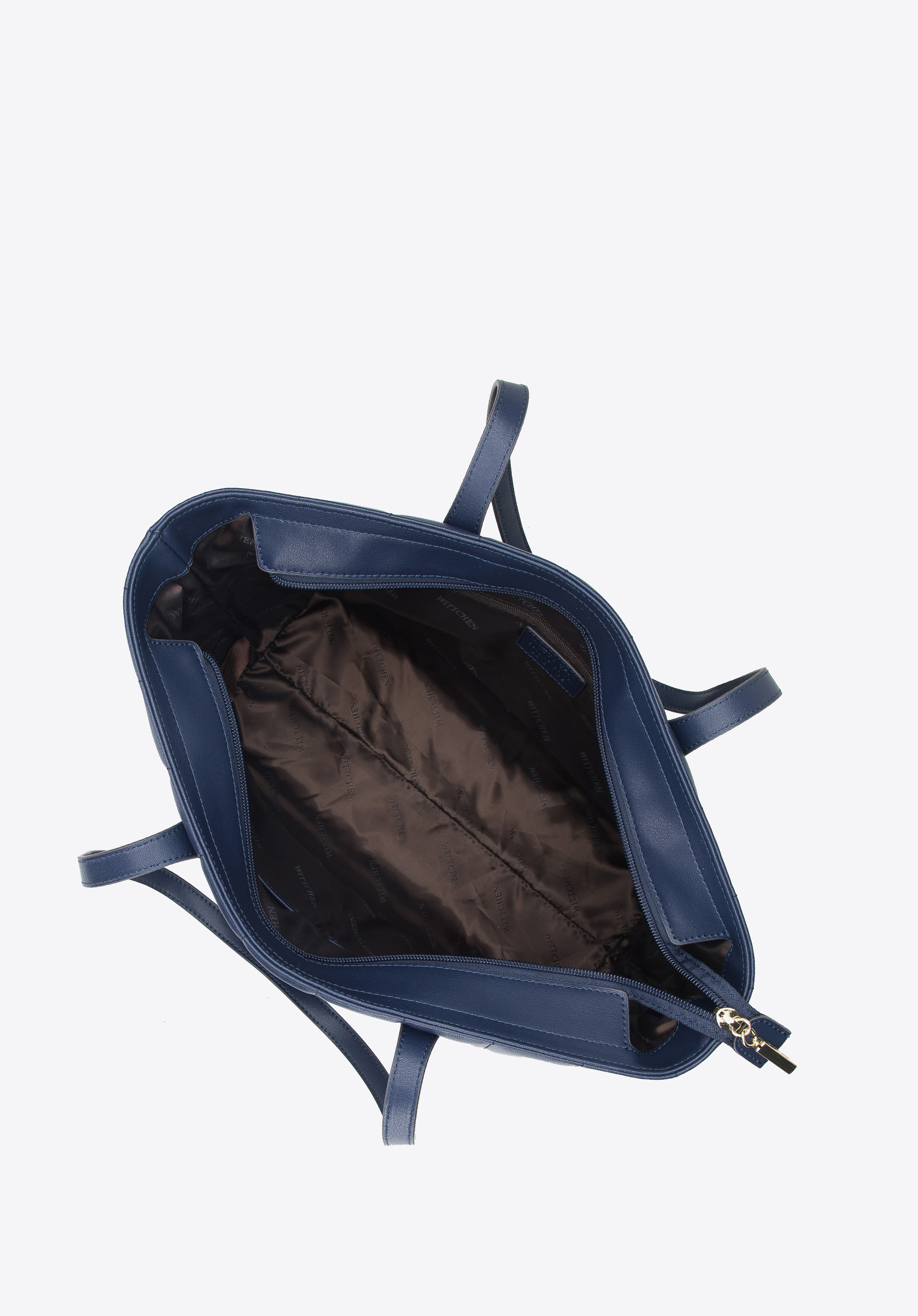 Torebka shopperka skórzana pikowana