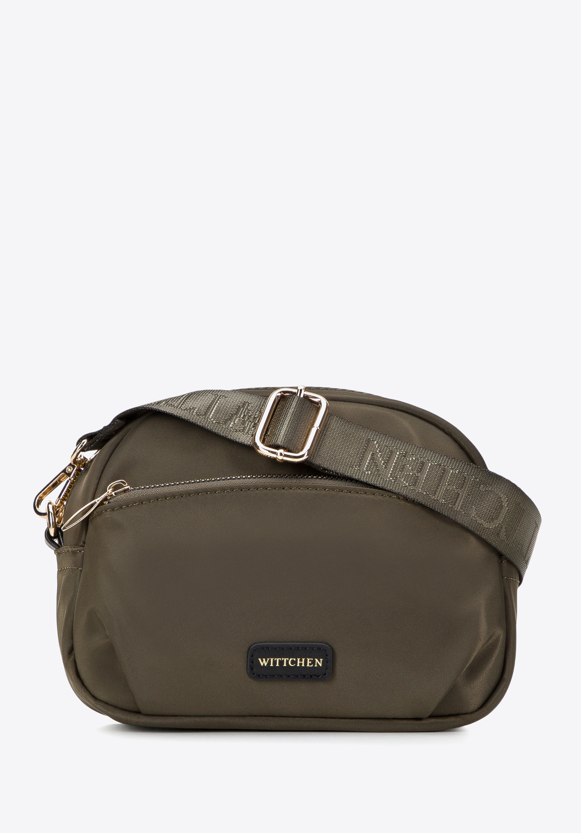 Damska listonoszka z nylonu z kieszenią z przodu