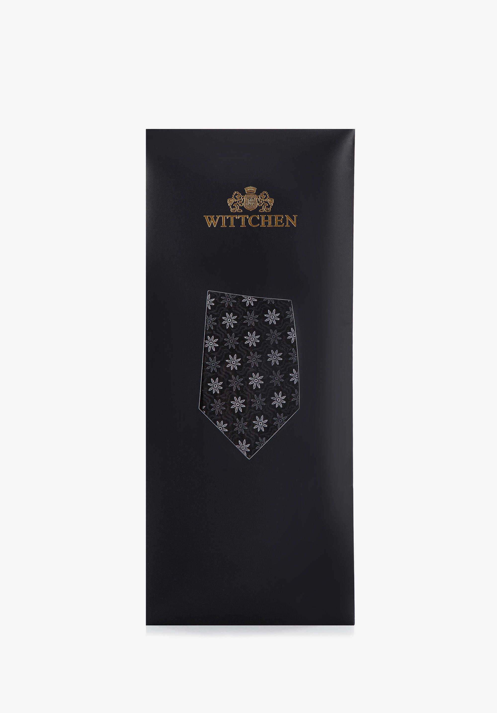 Krawat jedwabny wzorzysty