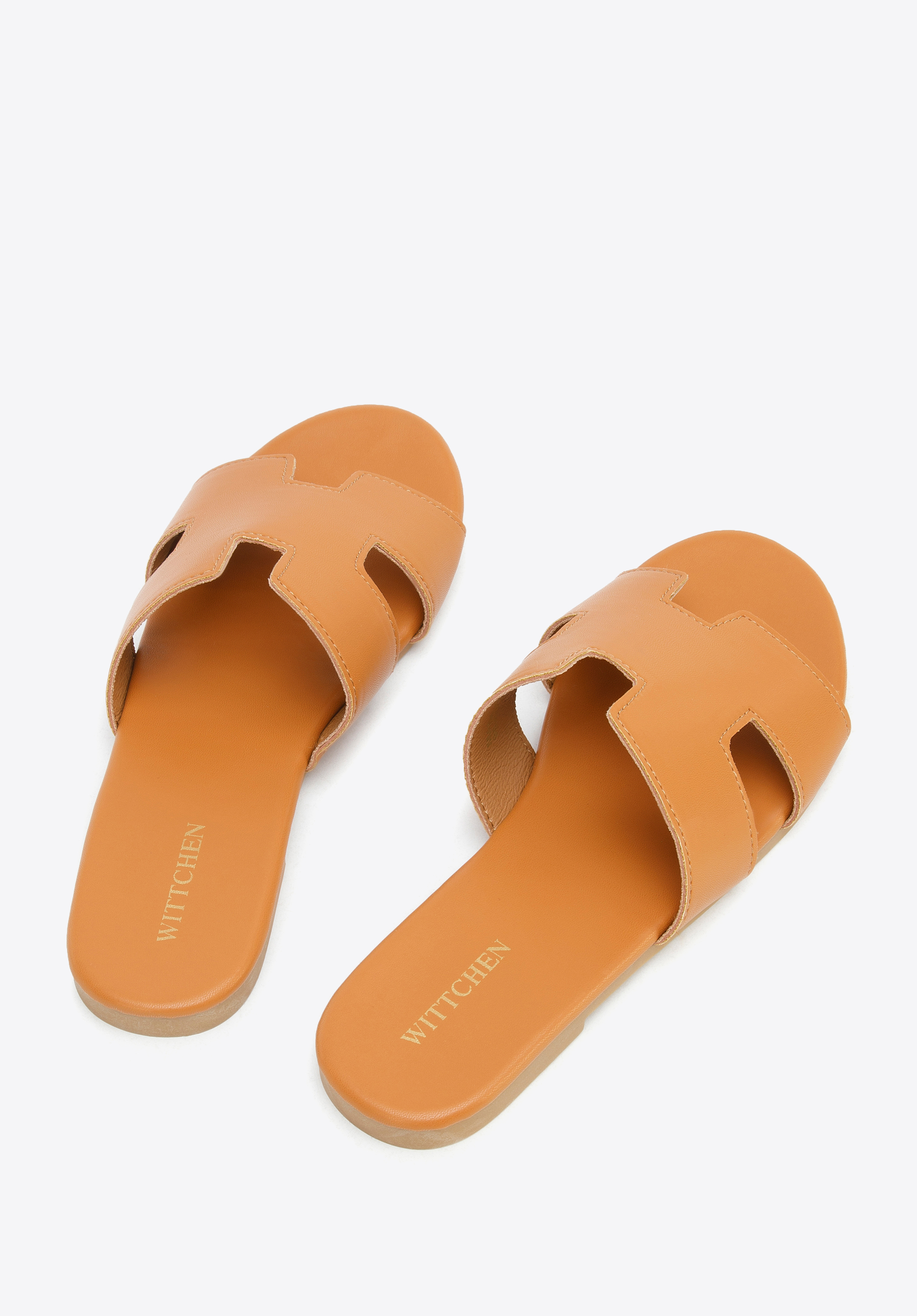 Damskie klapki z przodem w literę H