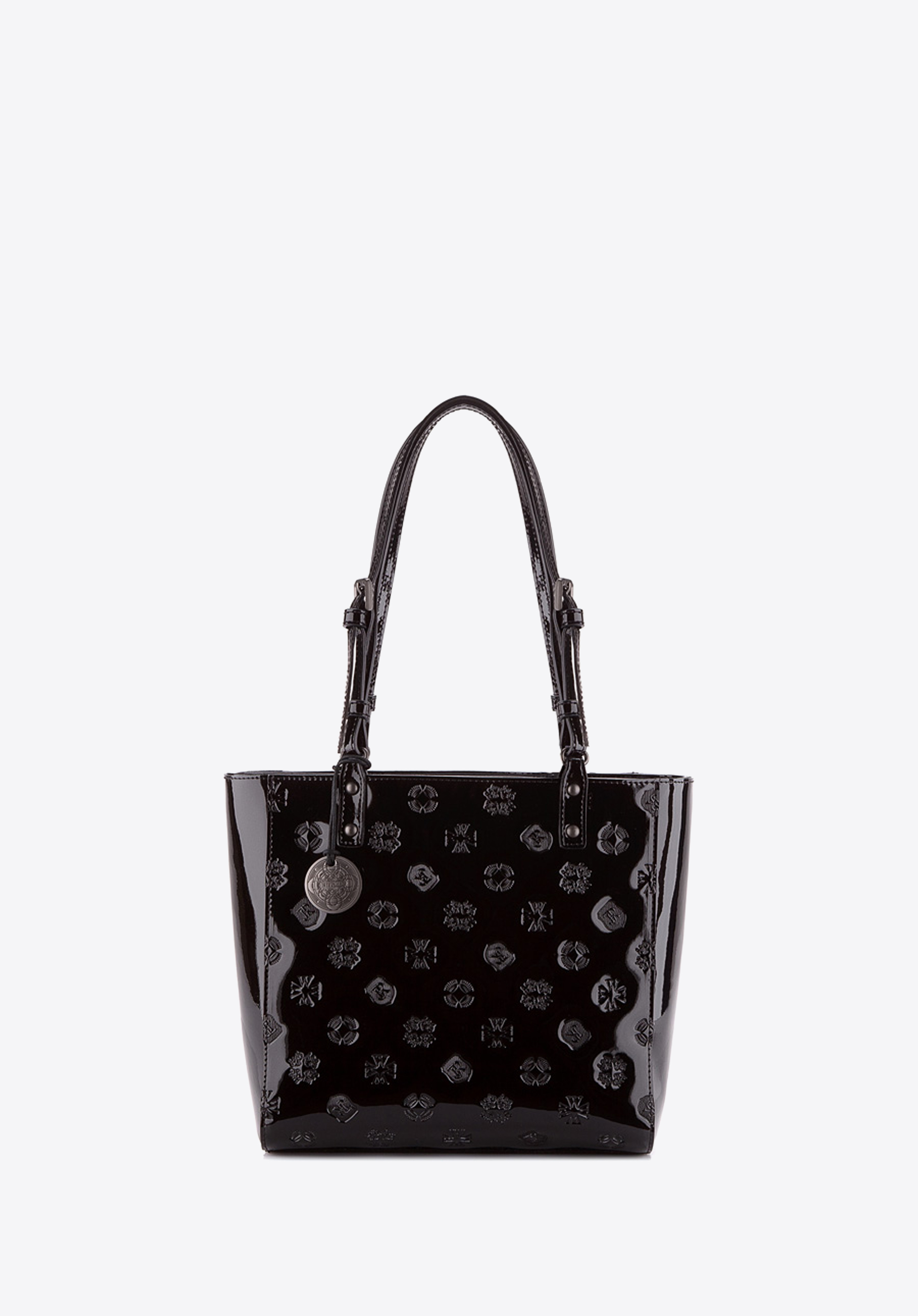 Kuferek skórzany lakierowany z monogramem