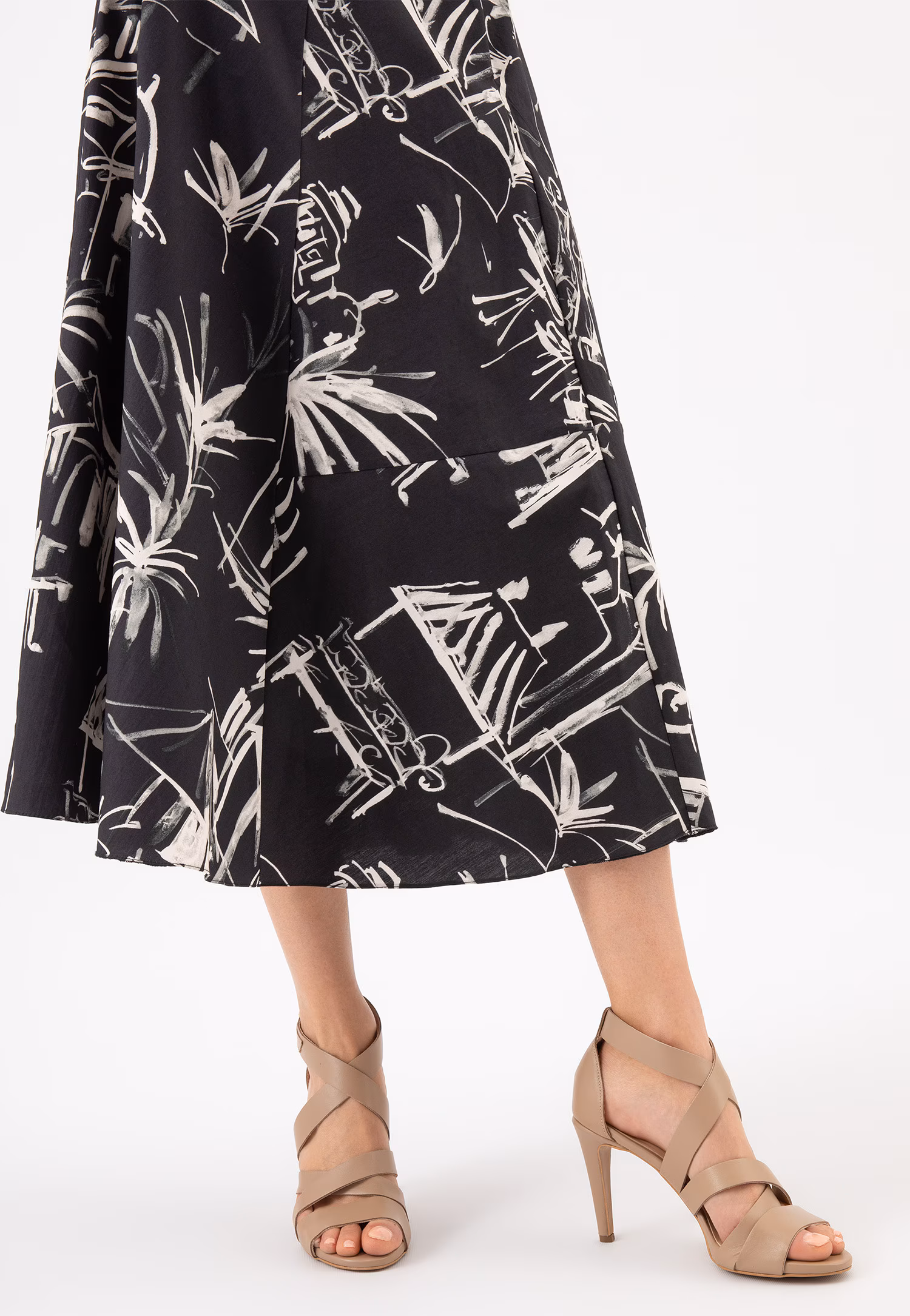 Brązowe sandały damskie na szpilce