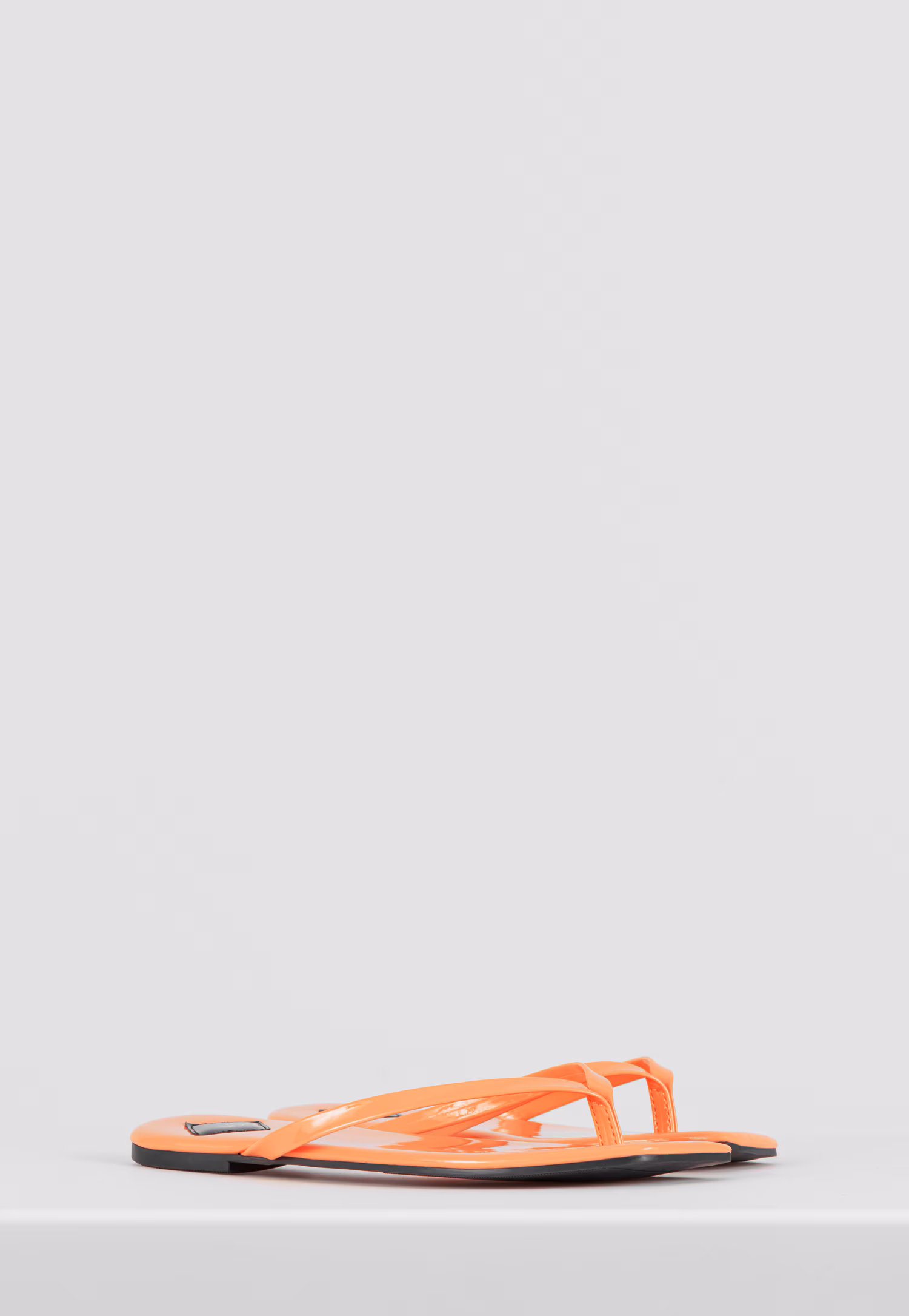 WJS pomarańczowe japonki damskie na lato