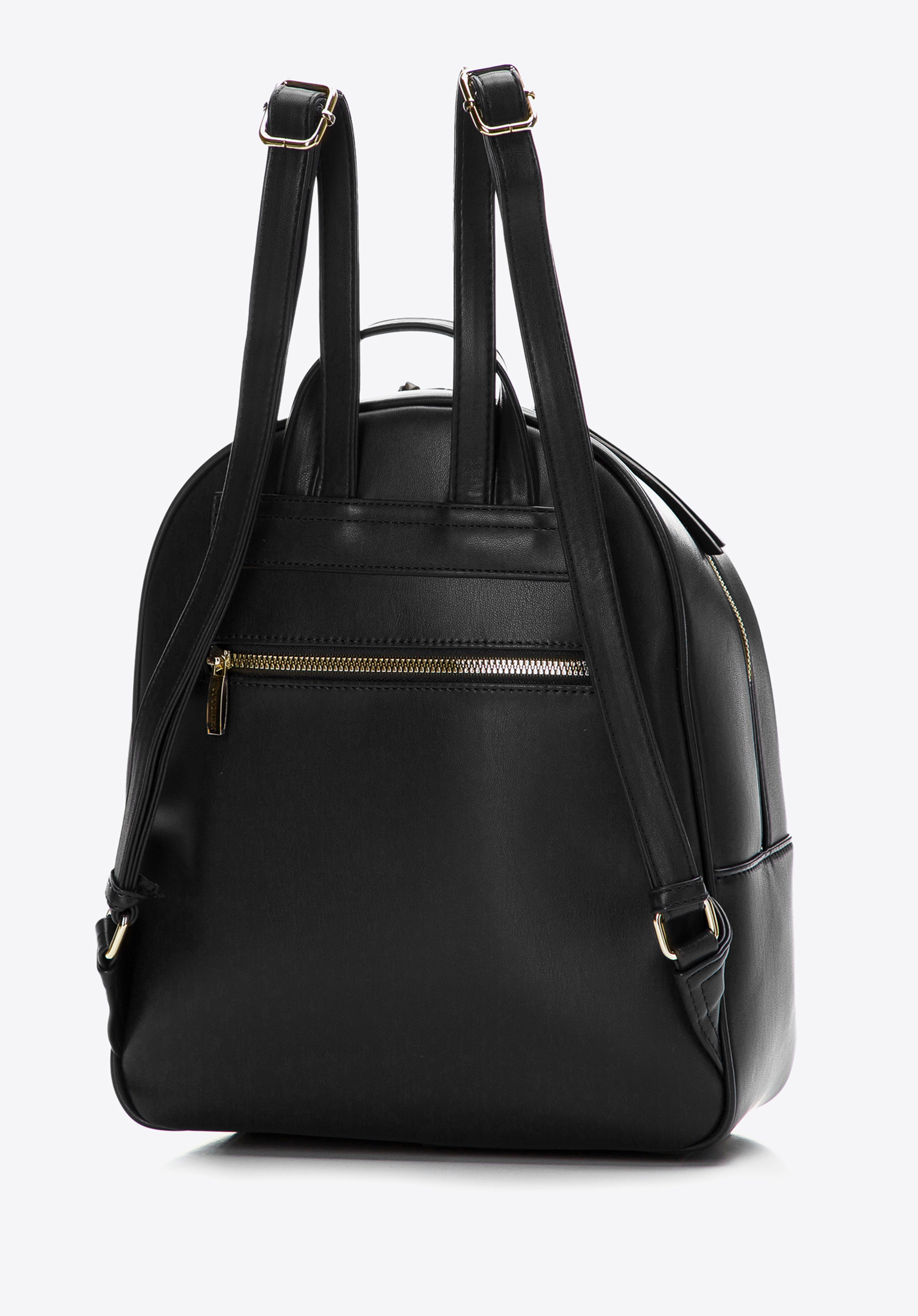 Damski plecak z ukośnie pikowanej skóry ekologicznej