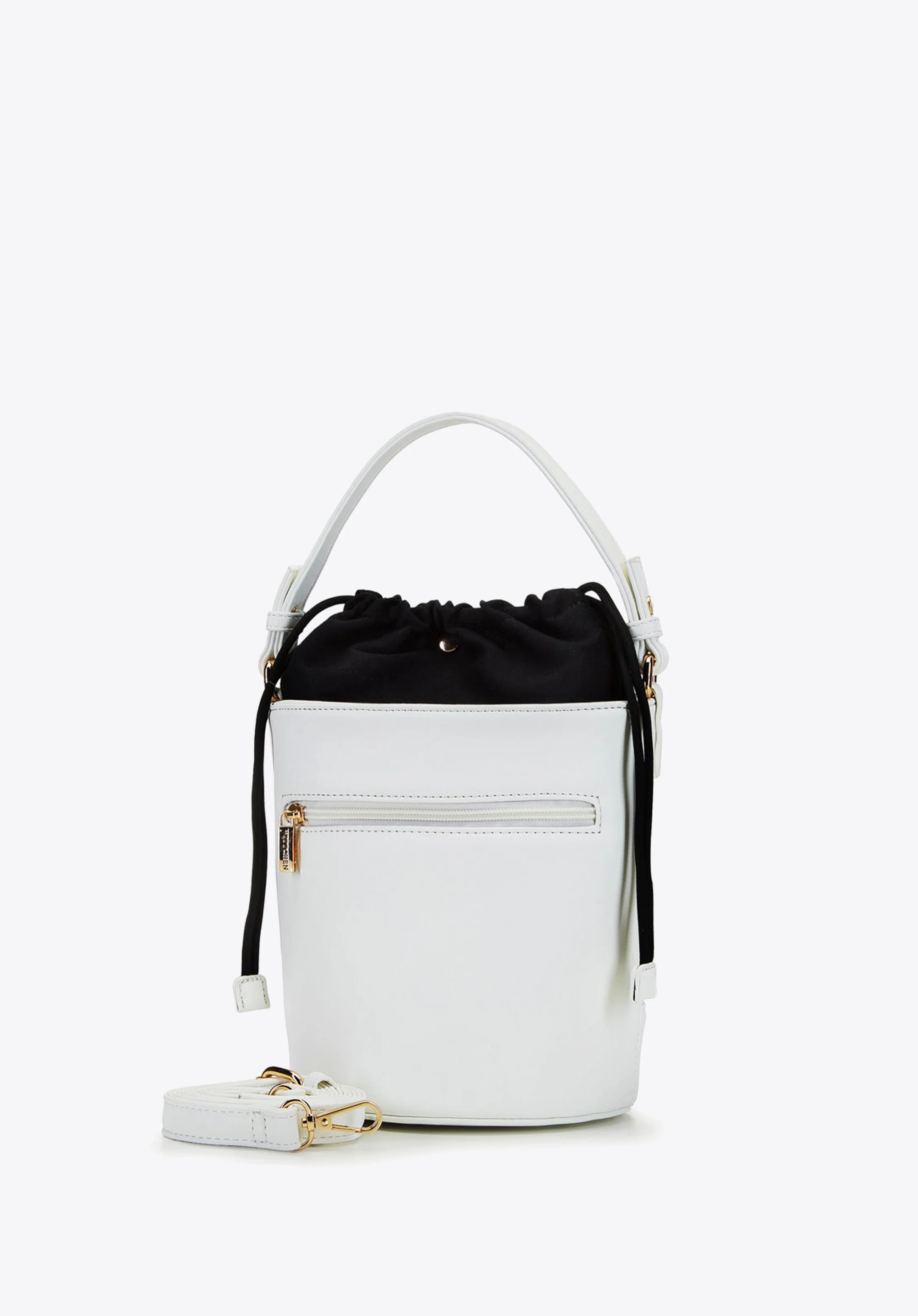 Torebka worek pleciona z płótnem