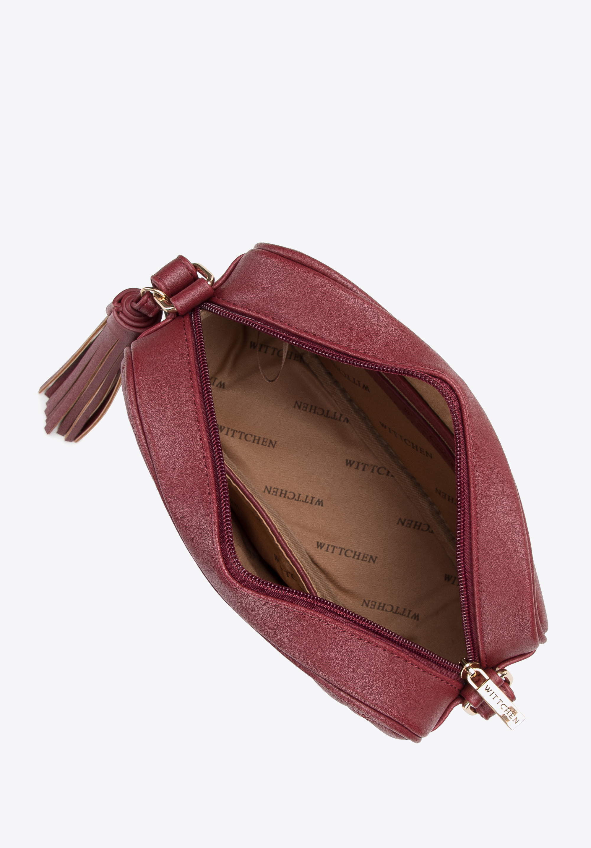 Damska listonoszka z pikowanej ekoskóry z chwostem