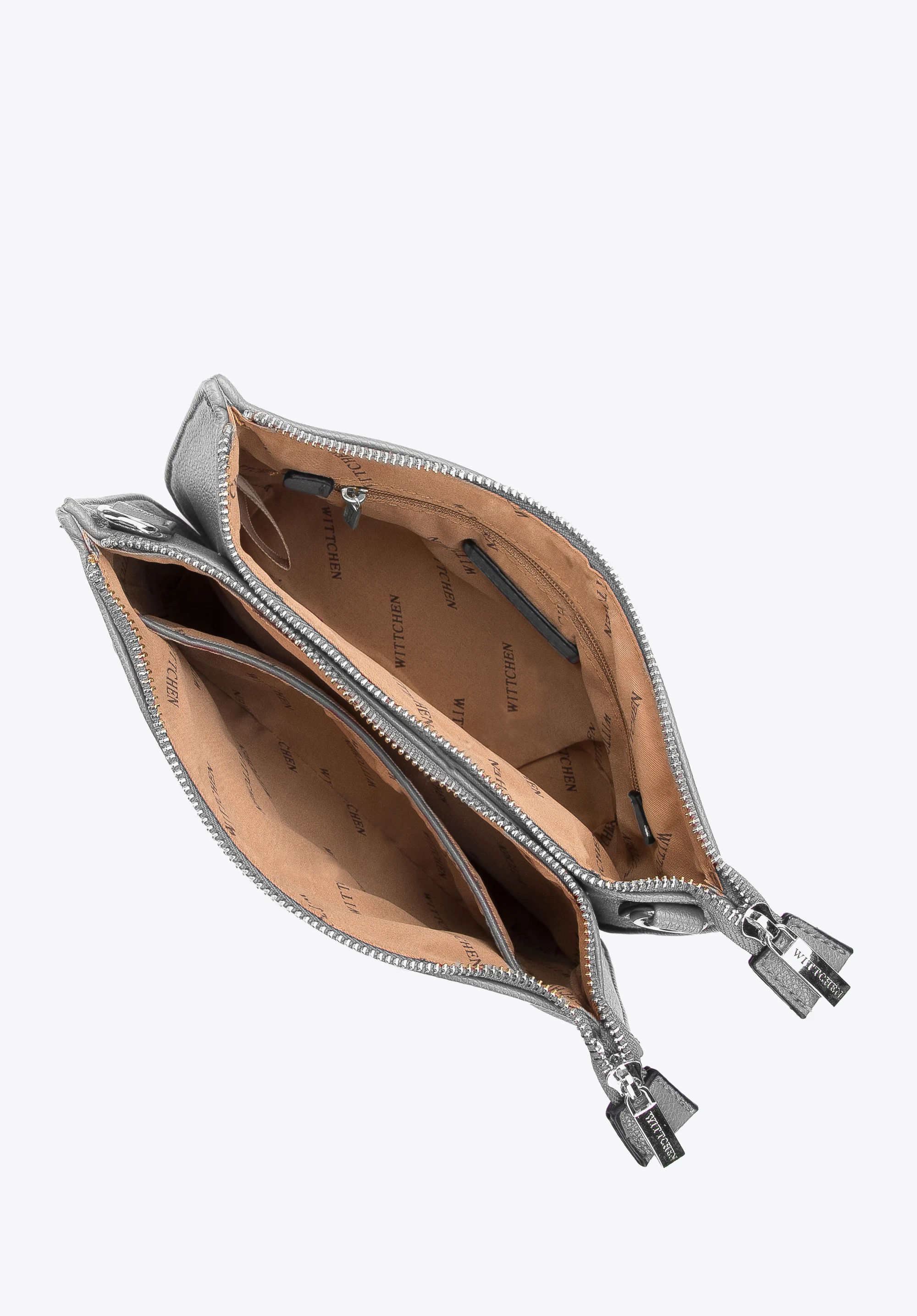 Damska listonoszka dwukomorowa z krytym suwakiem