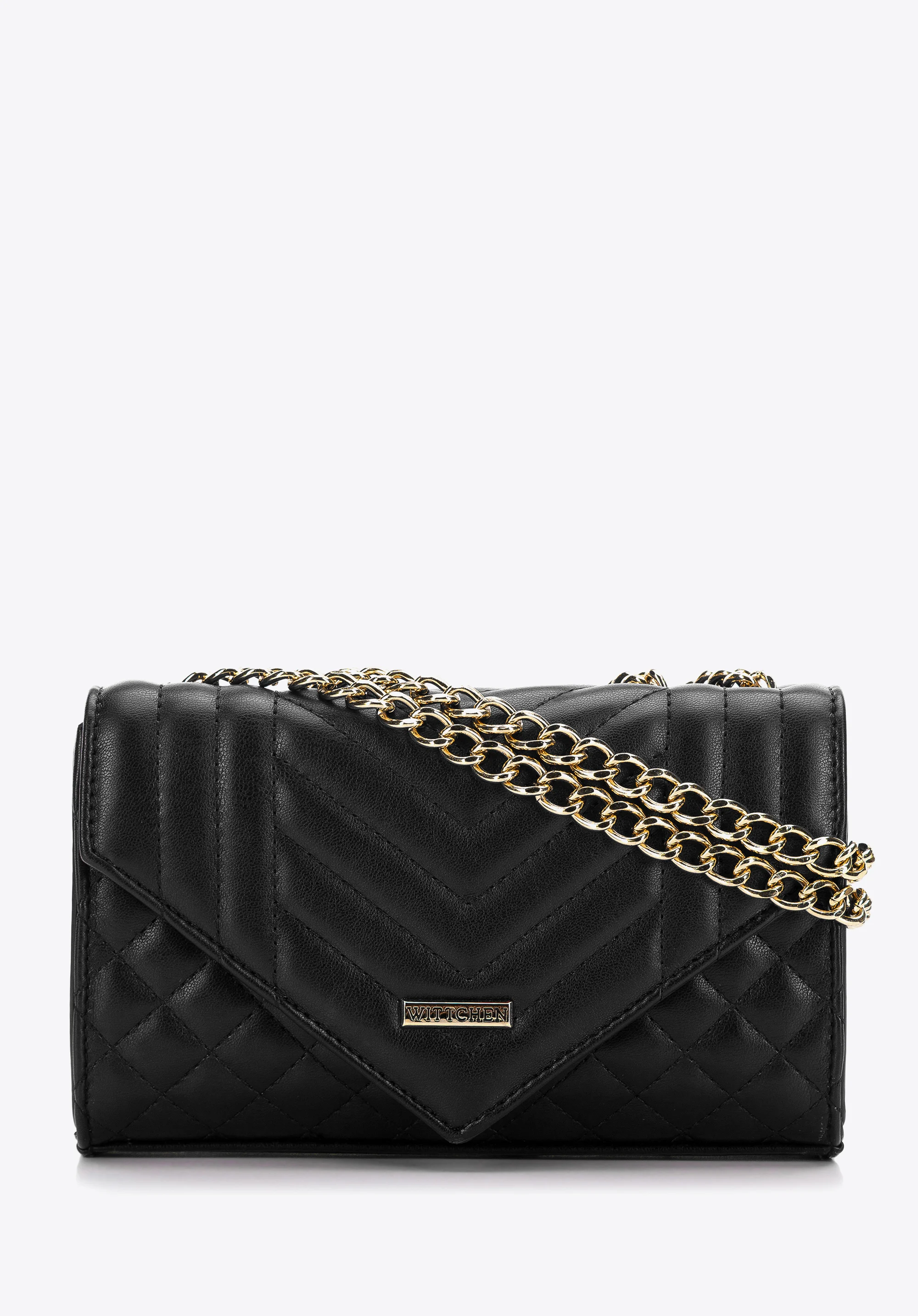 Damska minitorebka ozdobnie pikowana na łańcuszku