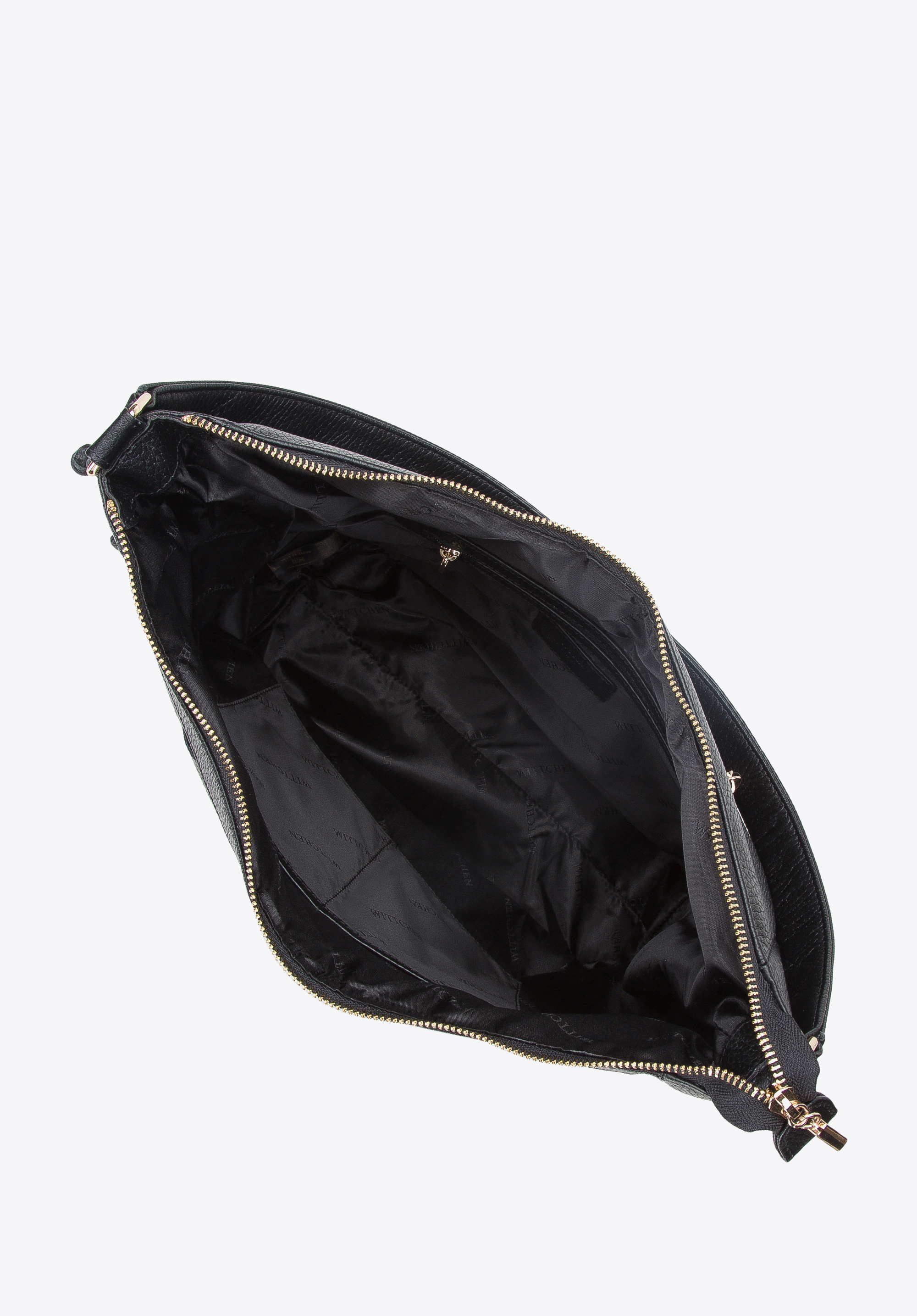 Torebka worek skórzana z plecionką